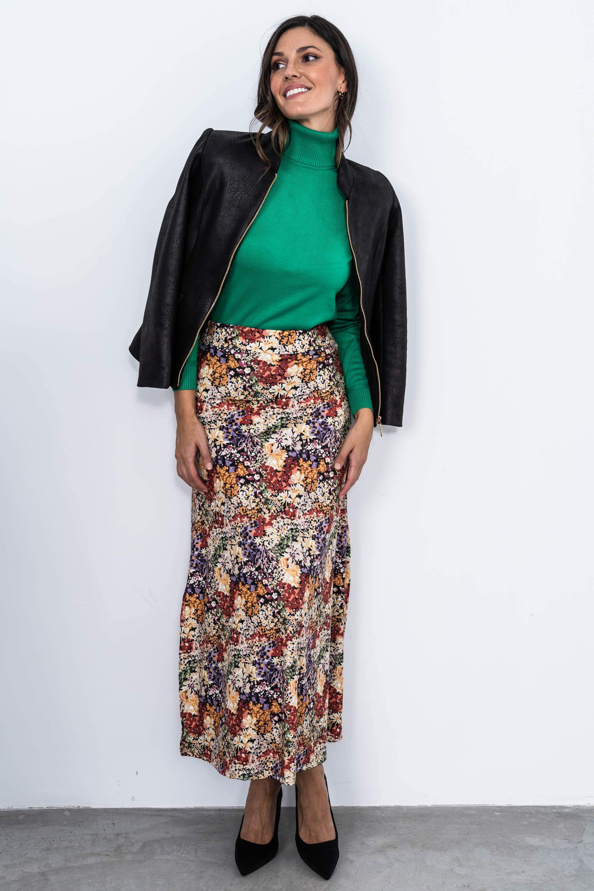 FALDA LARGA FLORAL