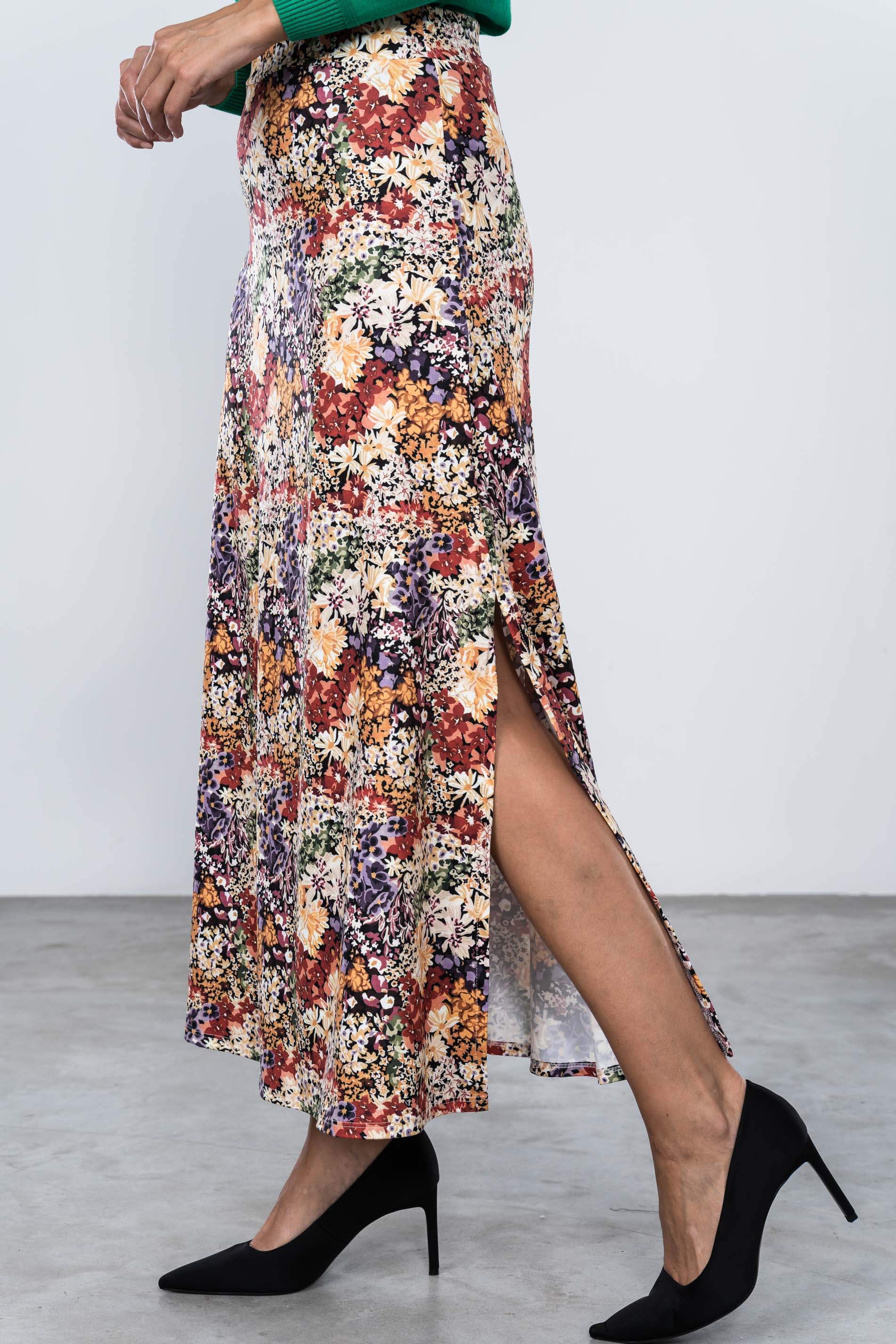 FALDA LARGA FLORAL