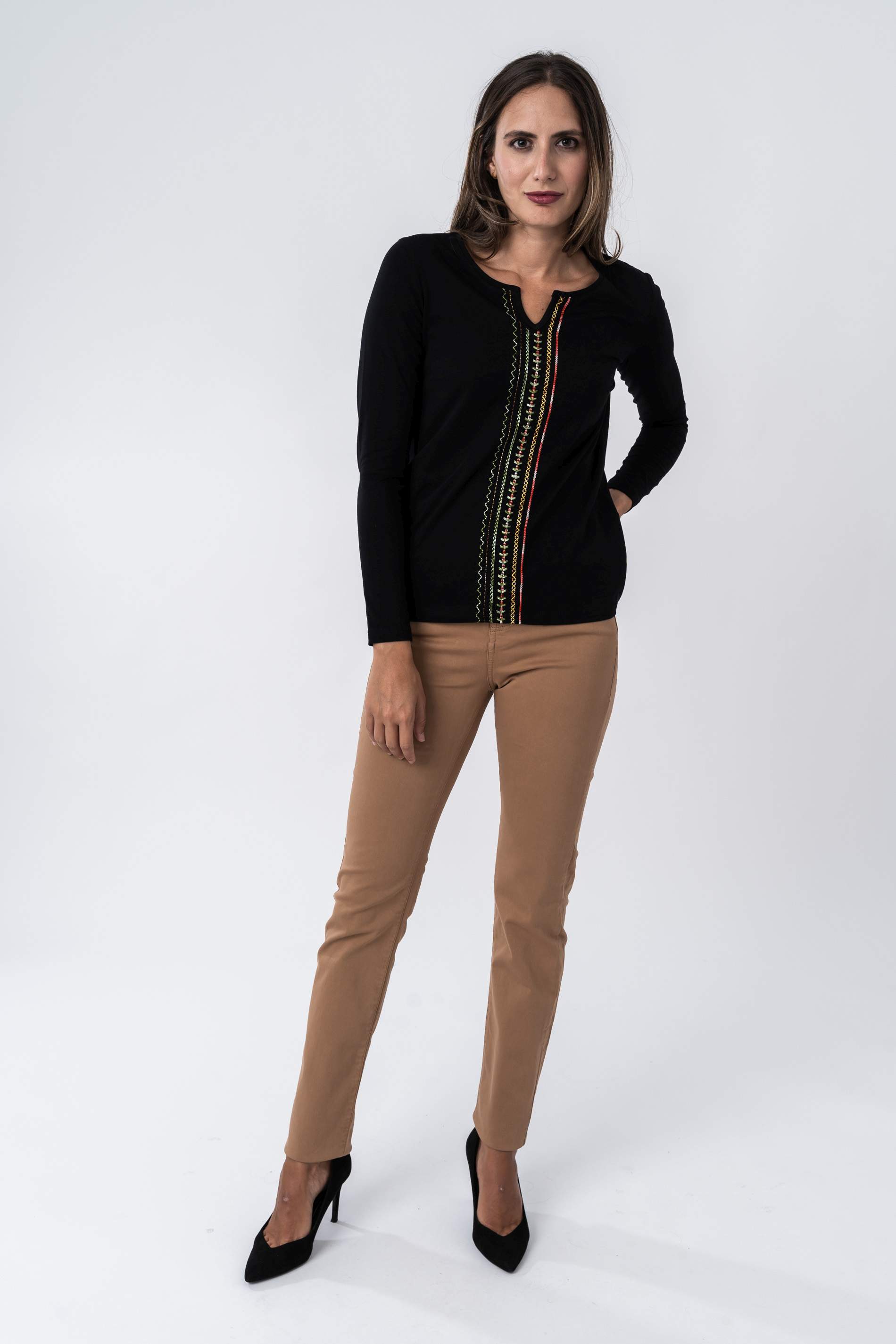 PANTALON 5 BOLSILLOS RECTO CAMEL