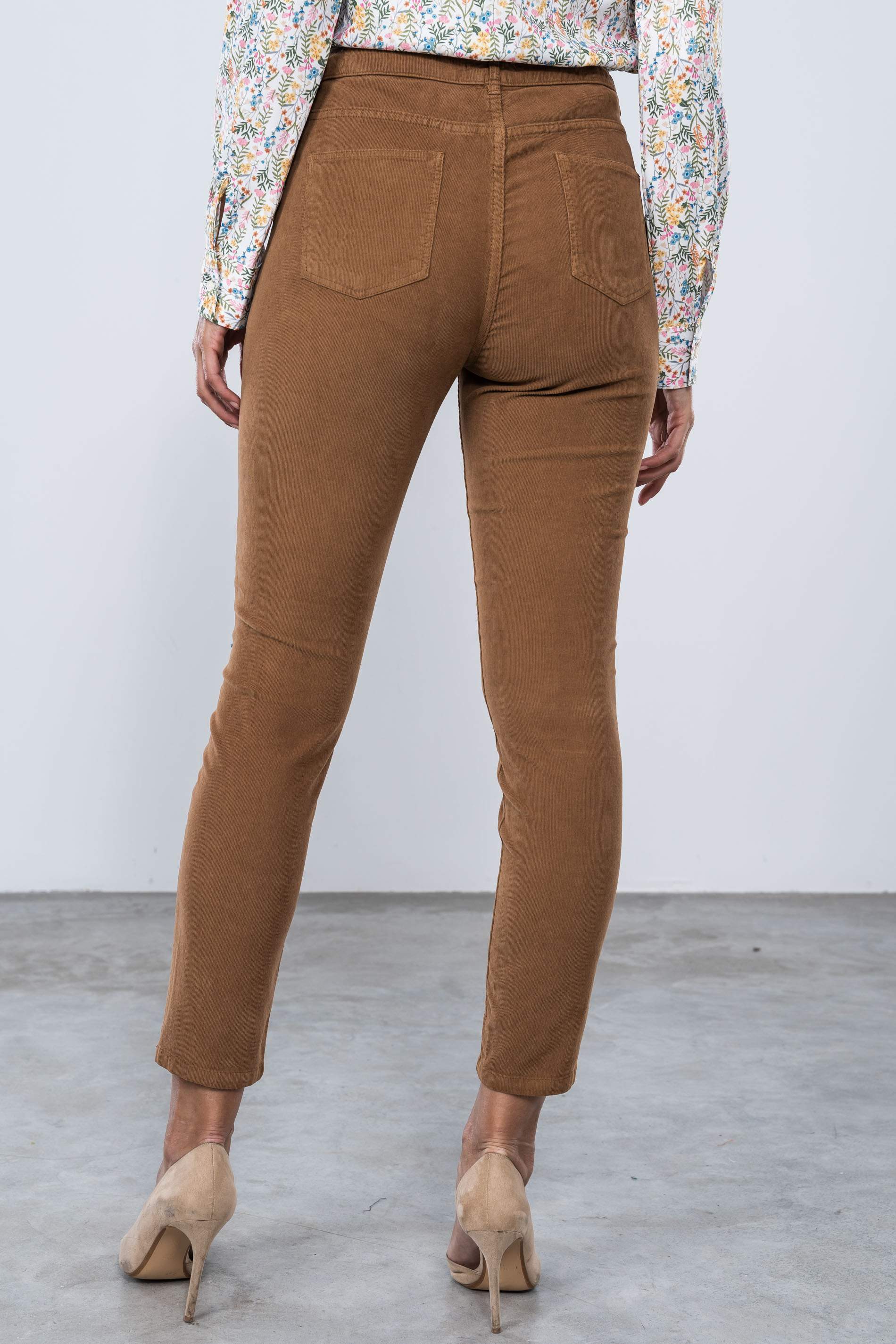PANTALON PANA 5 BOLSILLOS TOBILLERO CAMEL