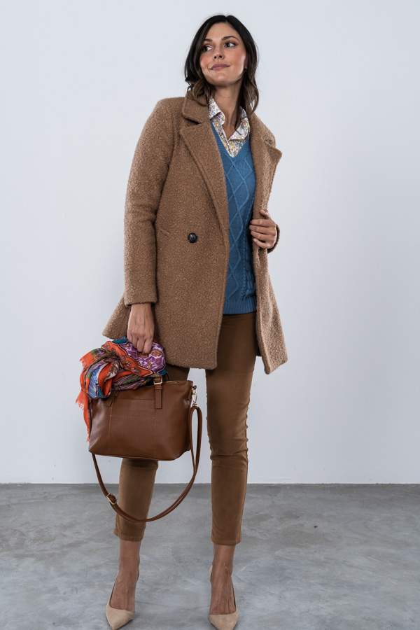 PANTALON PANA 5 BOLSILLOS TOBILLERO CAMEL
