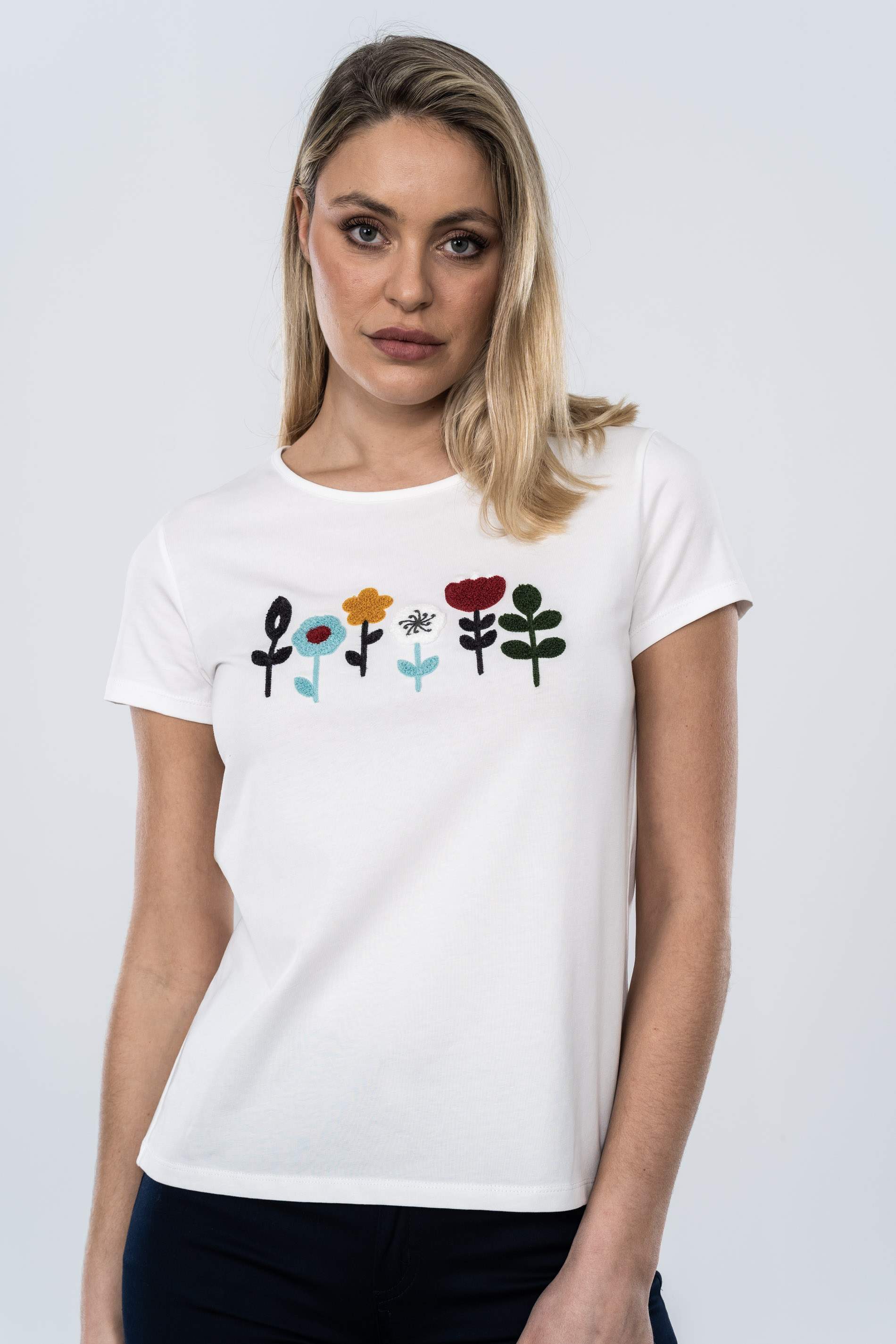 CAMISETA FLORAL RIZO CRUDO