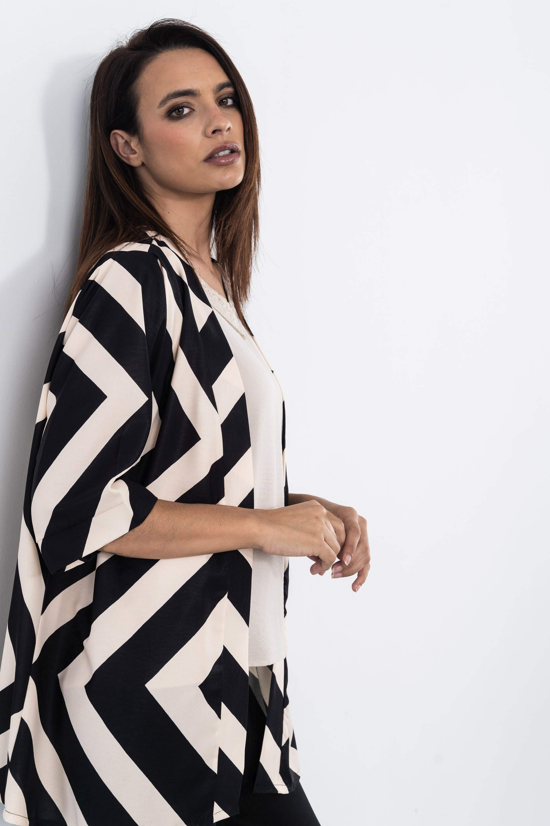KIMONO BICOLOR GEOMETRICO