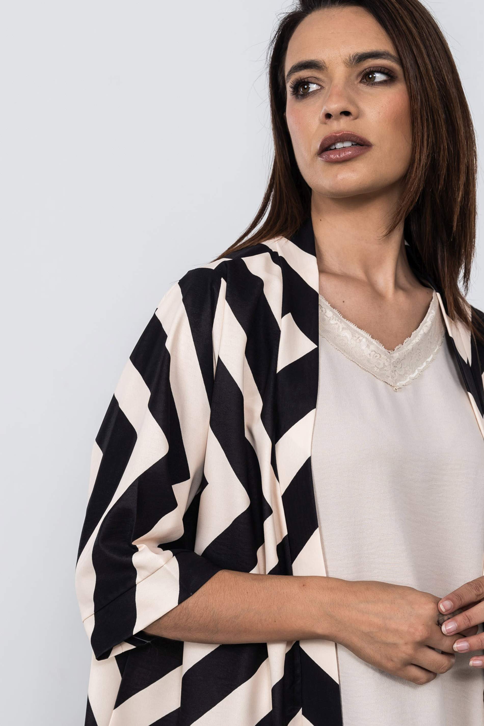 KIMONO BICOLOR GEOMETRICO