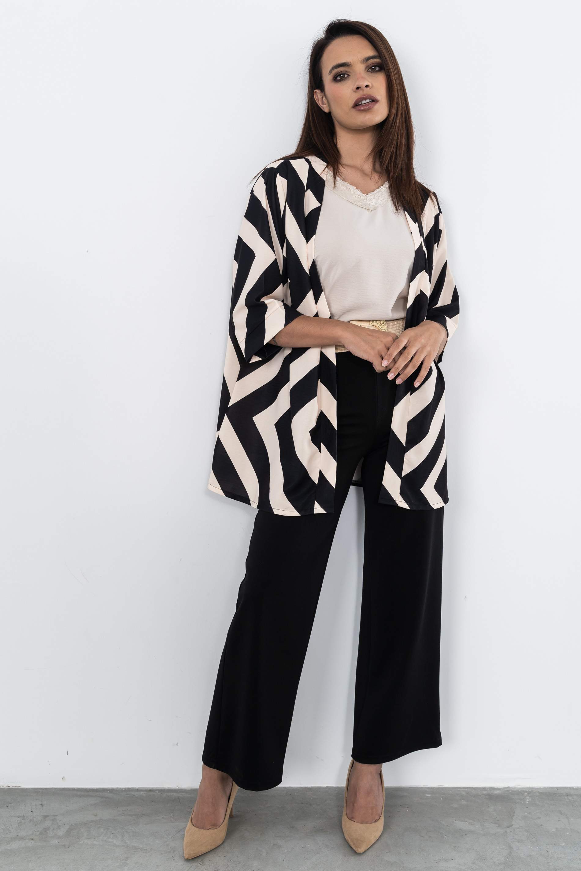 KIMONO BICOLOR GEOMETRICO