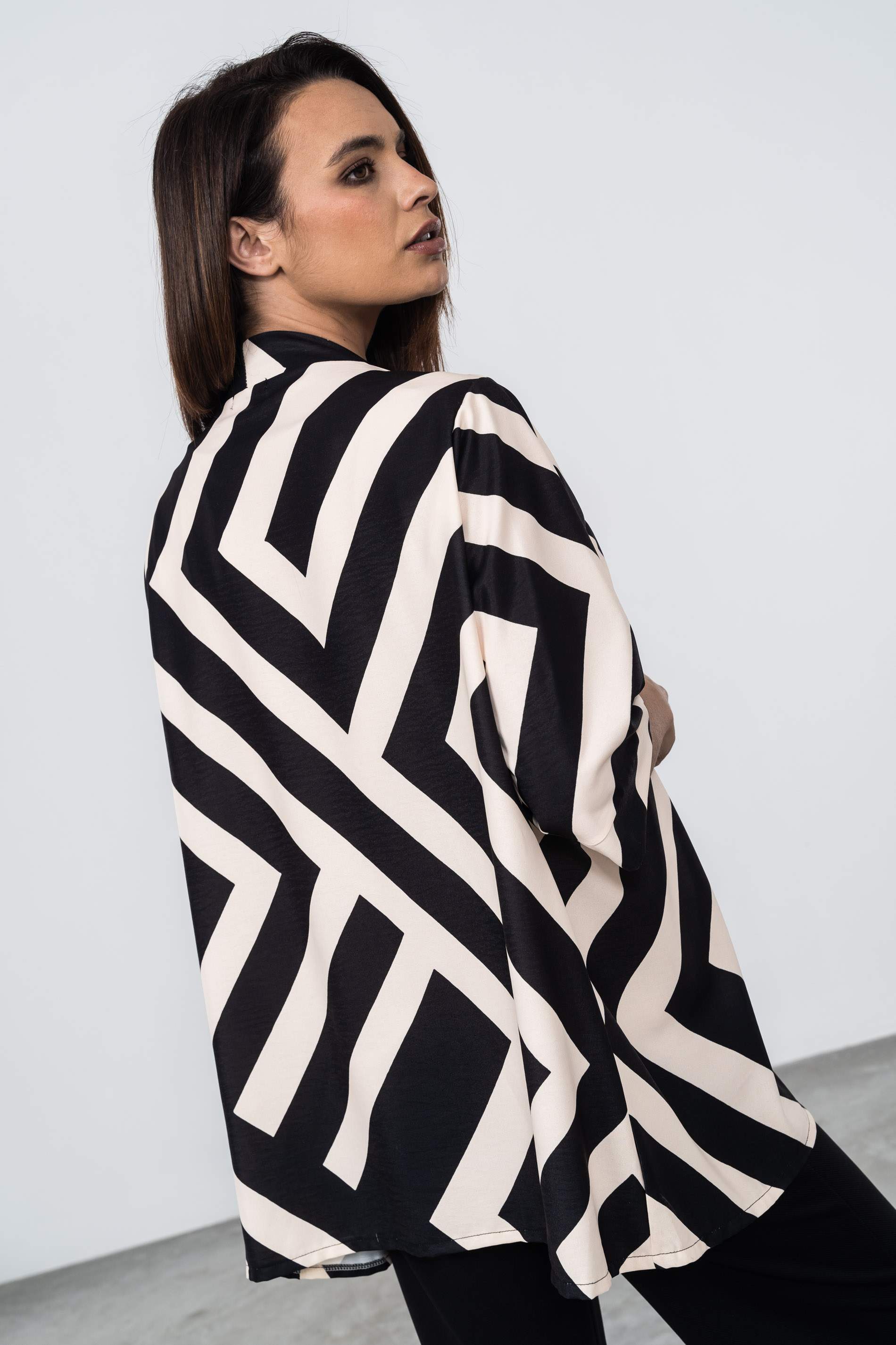 KIMONO BICOLOR GEOMETRICO