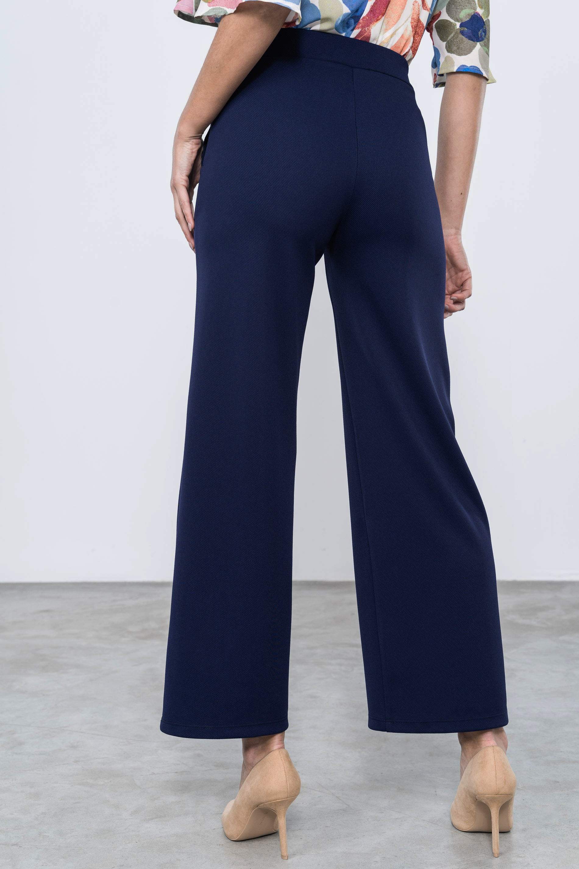 PANTALON ANCHO BOTONES MARINO