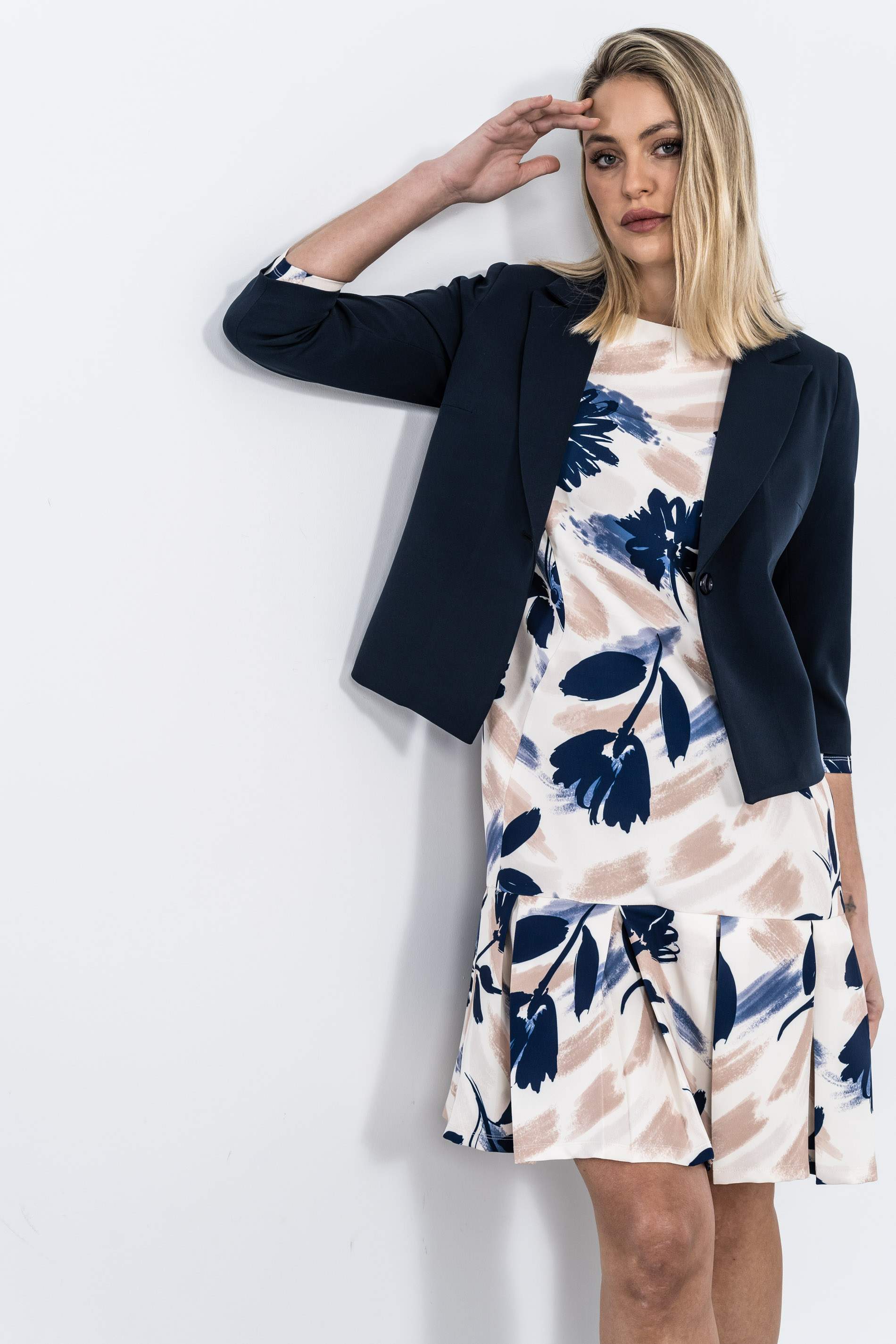 VESTIDO TABLA FLORES MANGA FRANCESA
