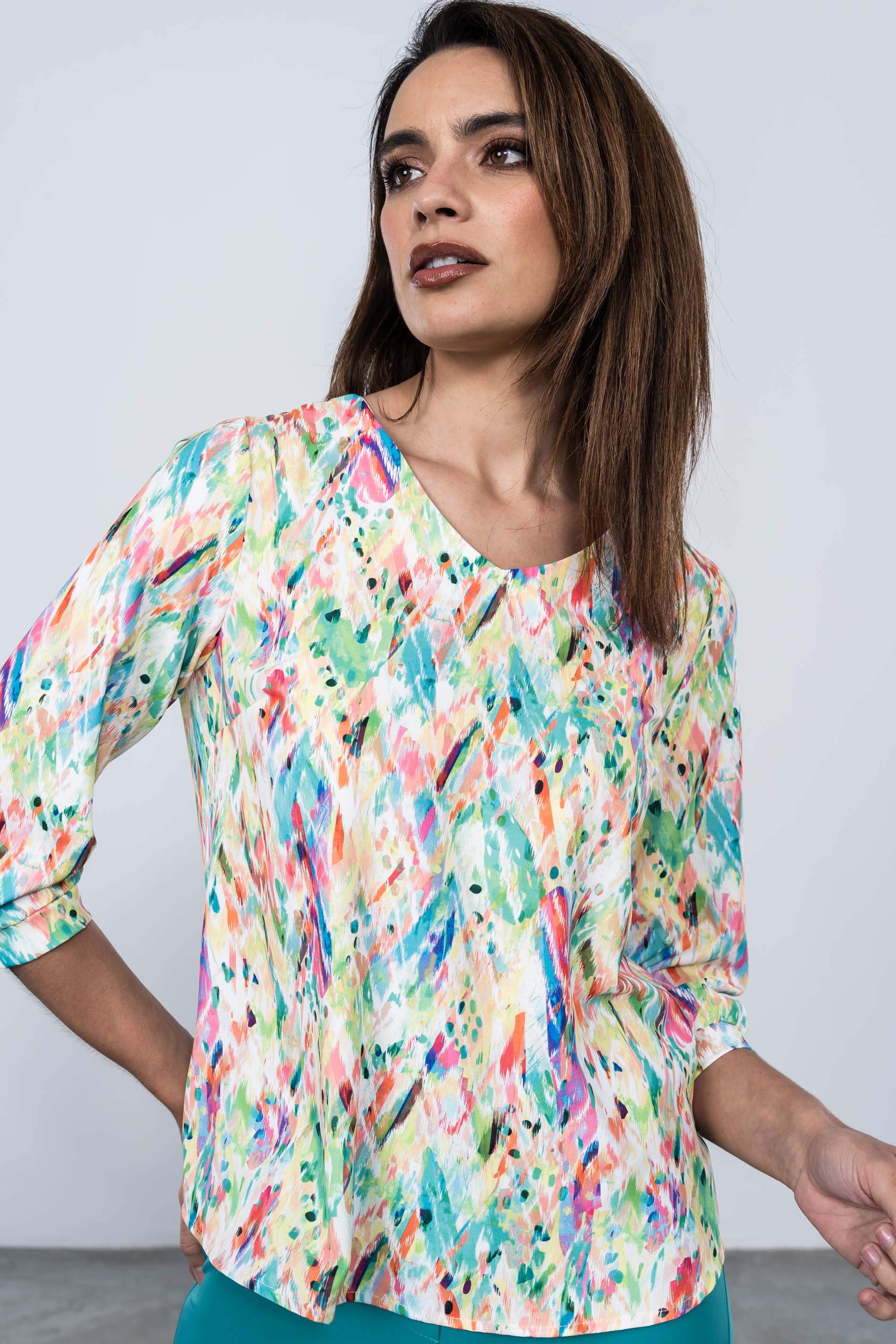 BLUSA COLORES MANGA FRANCESA