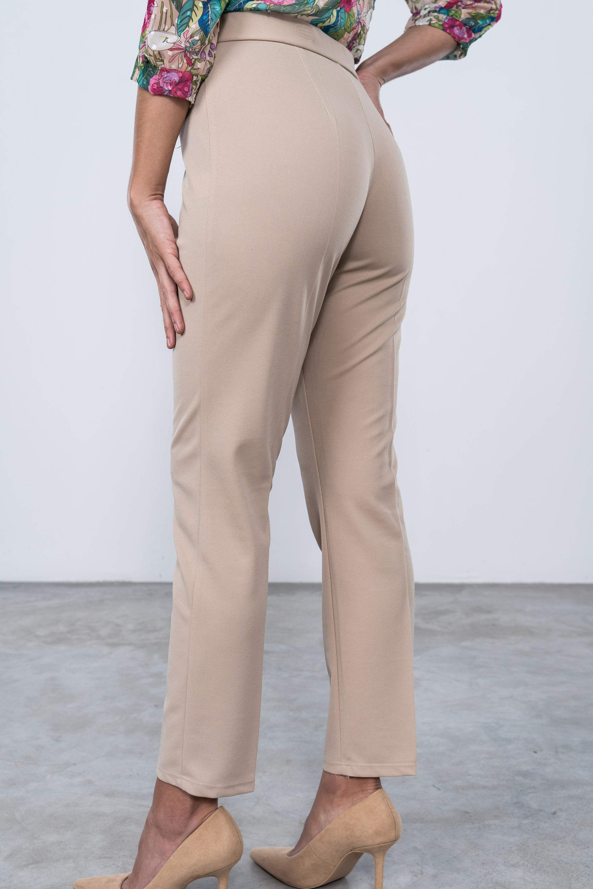 PANTALON GOMA CINTURA BEIGE