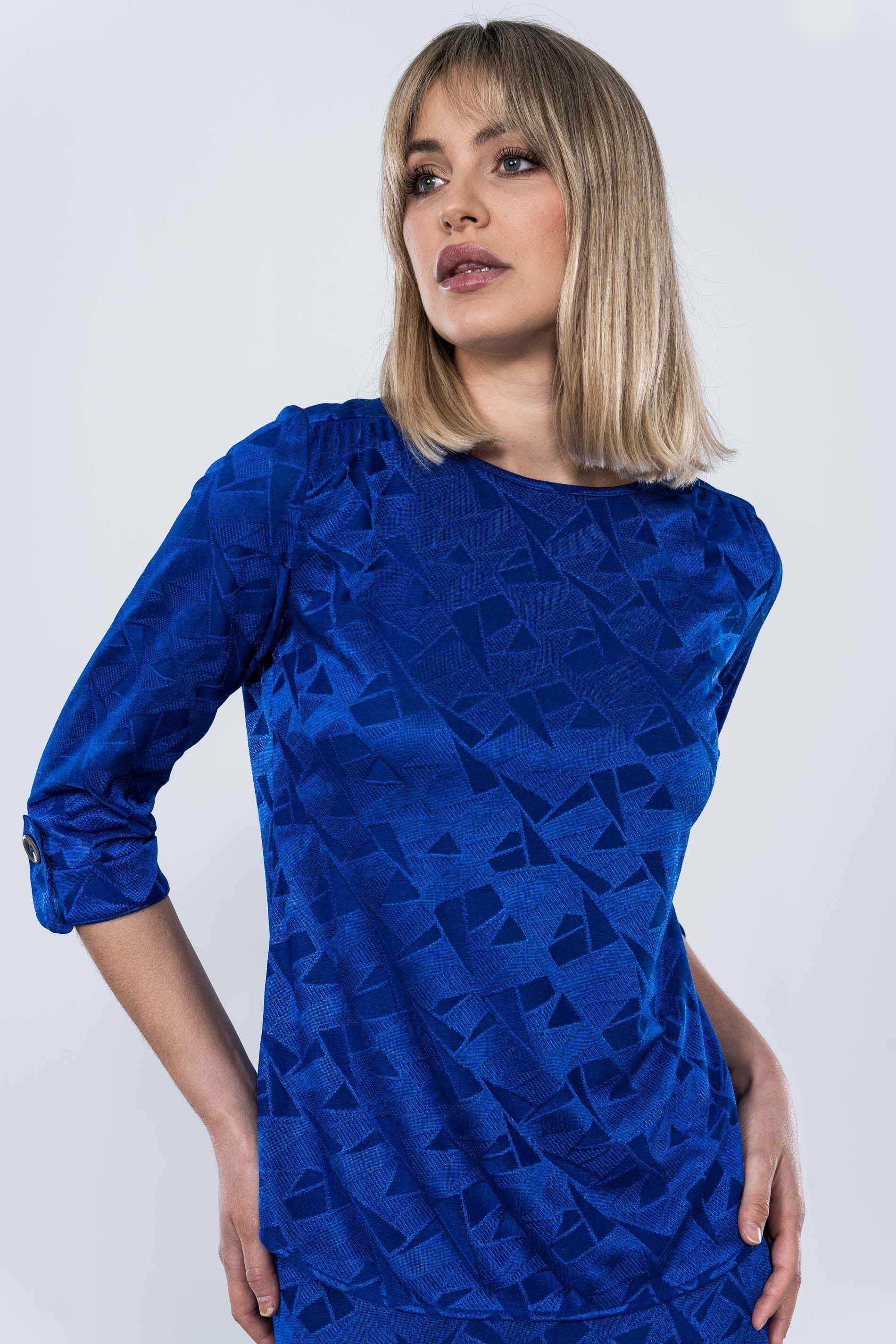 BLUSA PUNTO JACQUARD TRABILLA TINTA