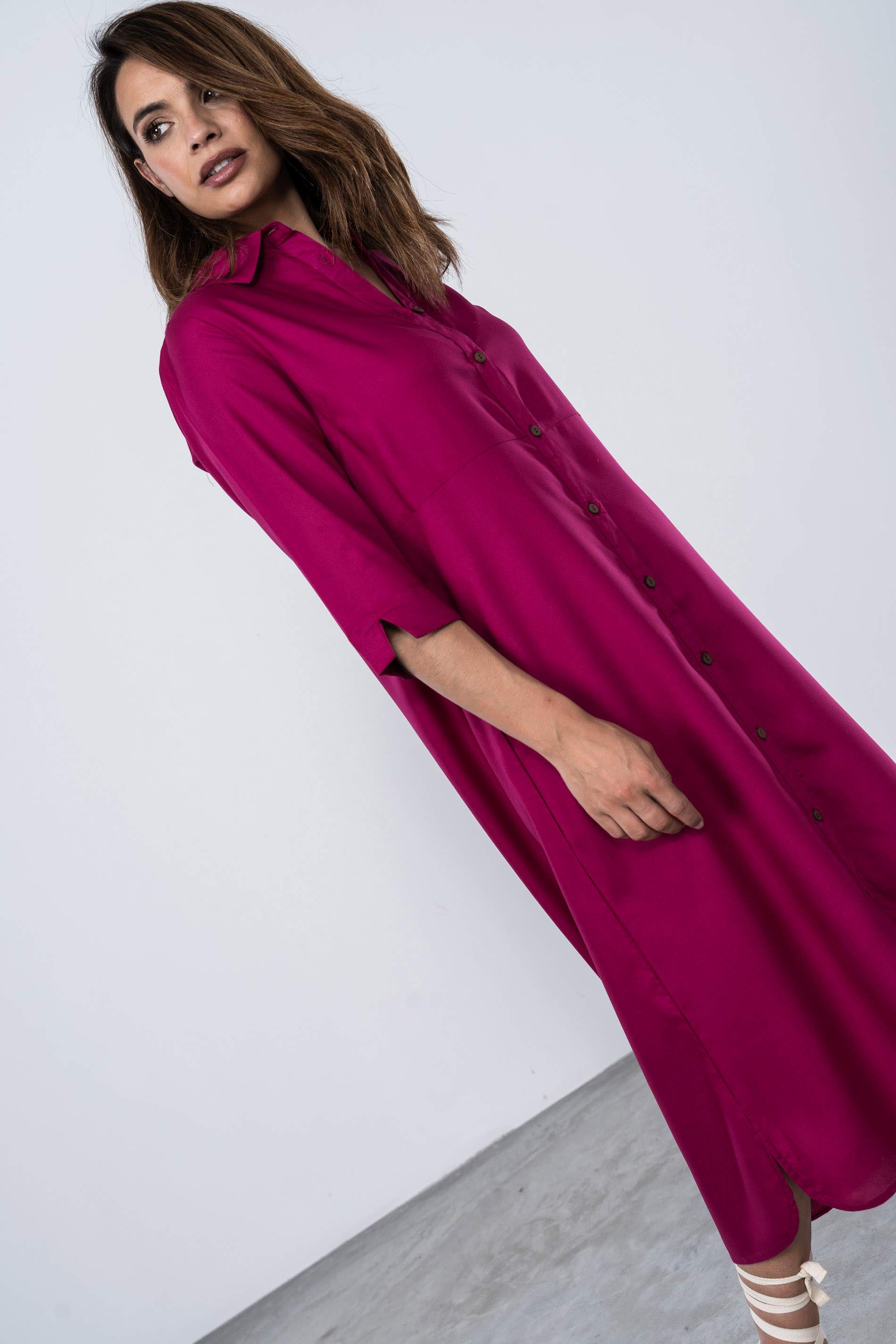 VESTIDO EFECTO LINO