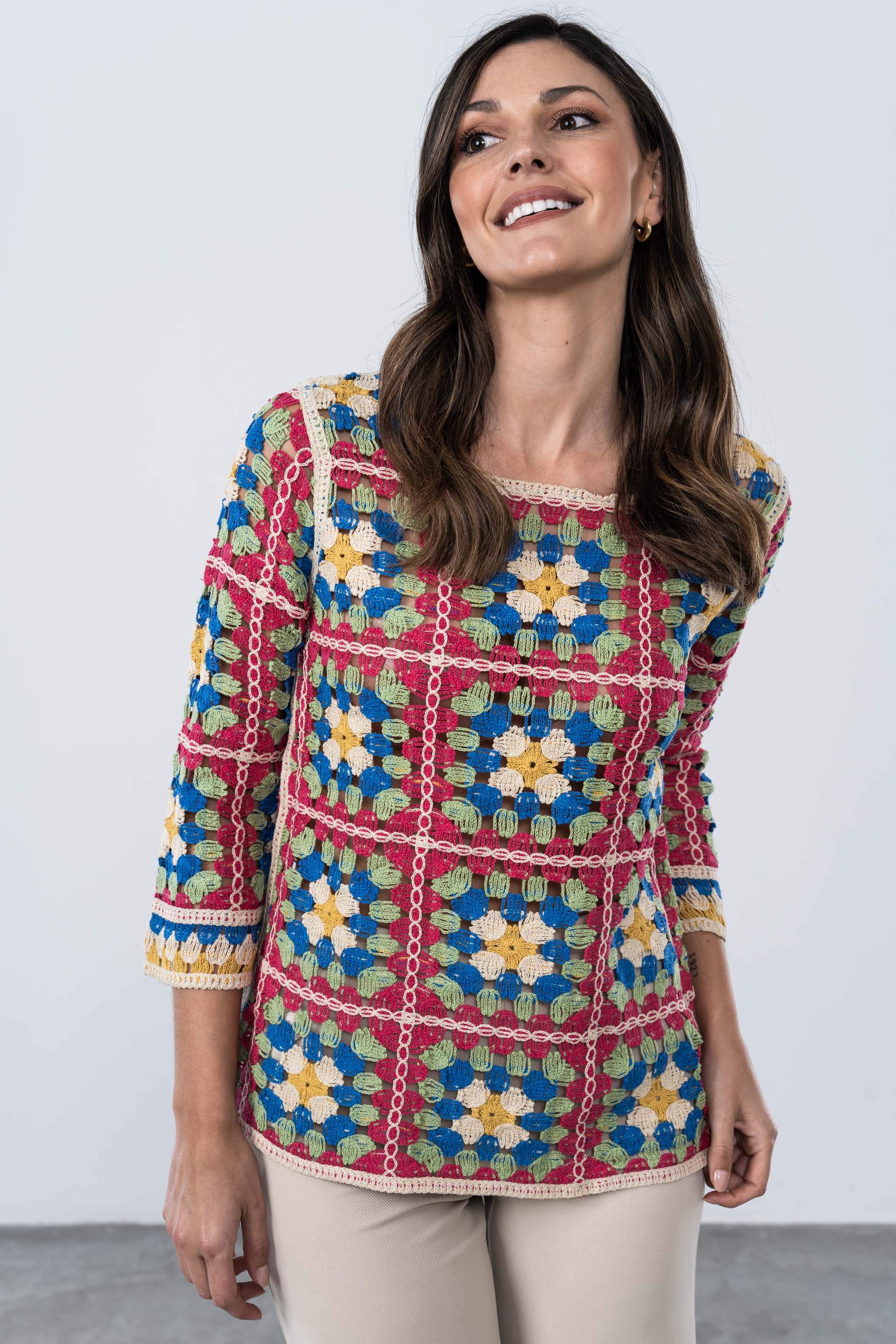 JERSEY CROCHET MANGA FRANCESA 
