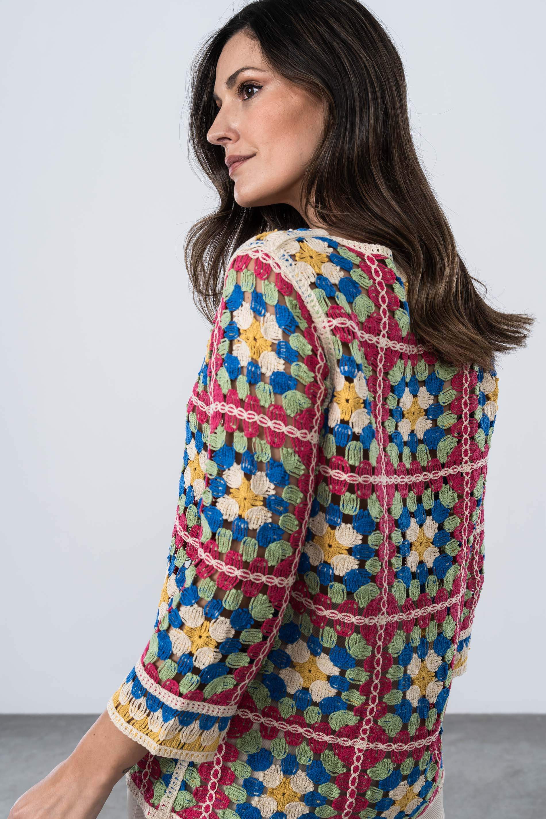JERSEY CROCHET MANGA FRANCESA 
