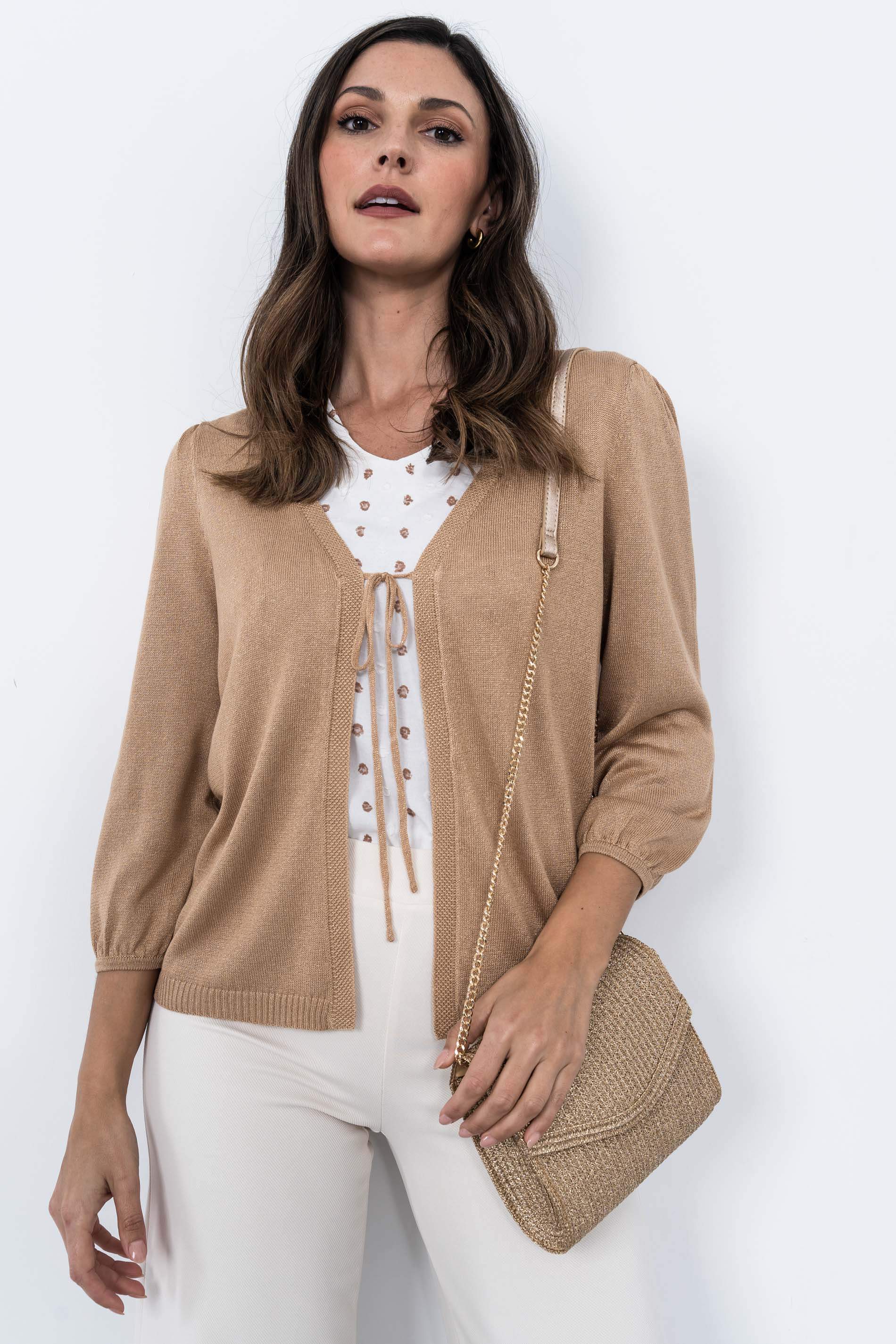 CHAQUETA CORDON BRILLO ORO