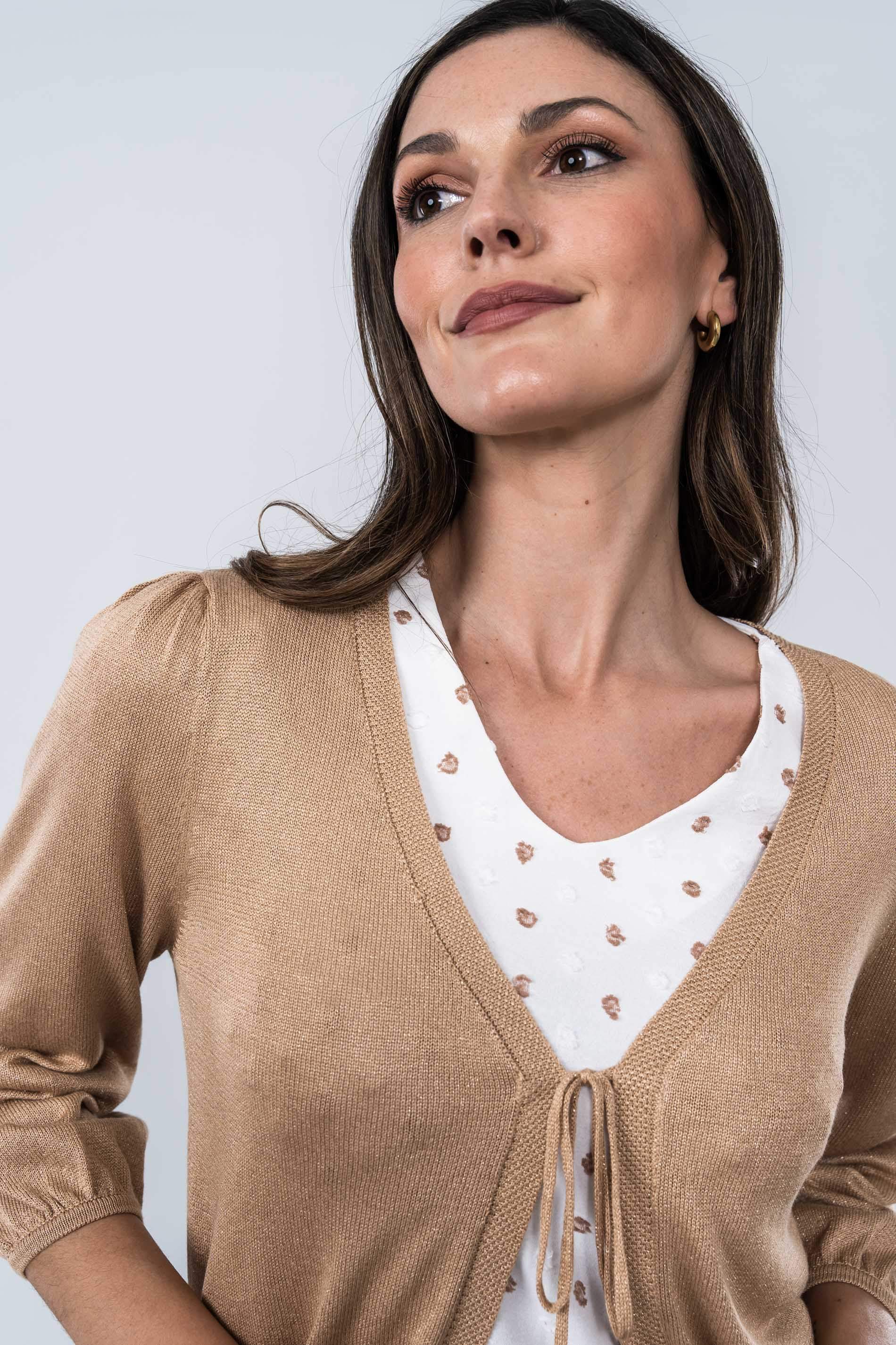 CHAQUETA CORDON BRILLO ORO