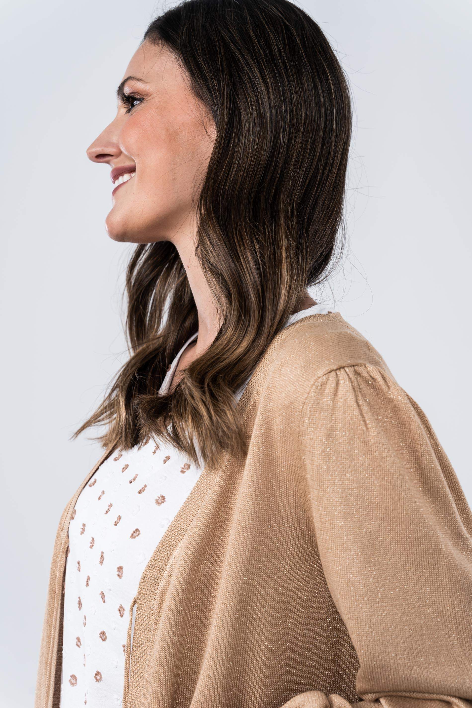 CHAQUETA CORDON BRILLO ORO