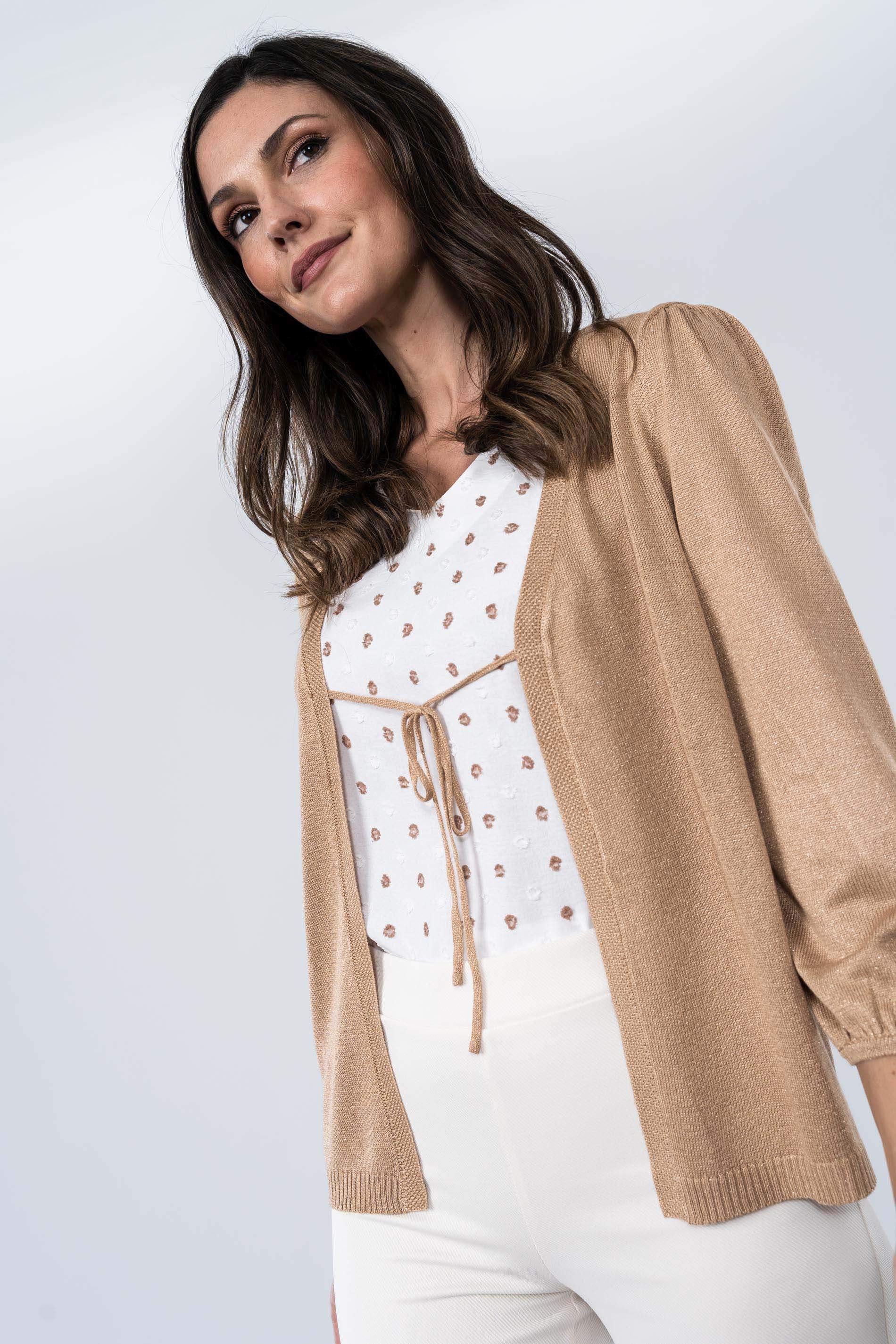 CHAQUETA CORDON BRILLO ORO