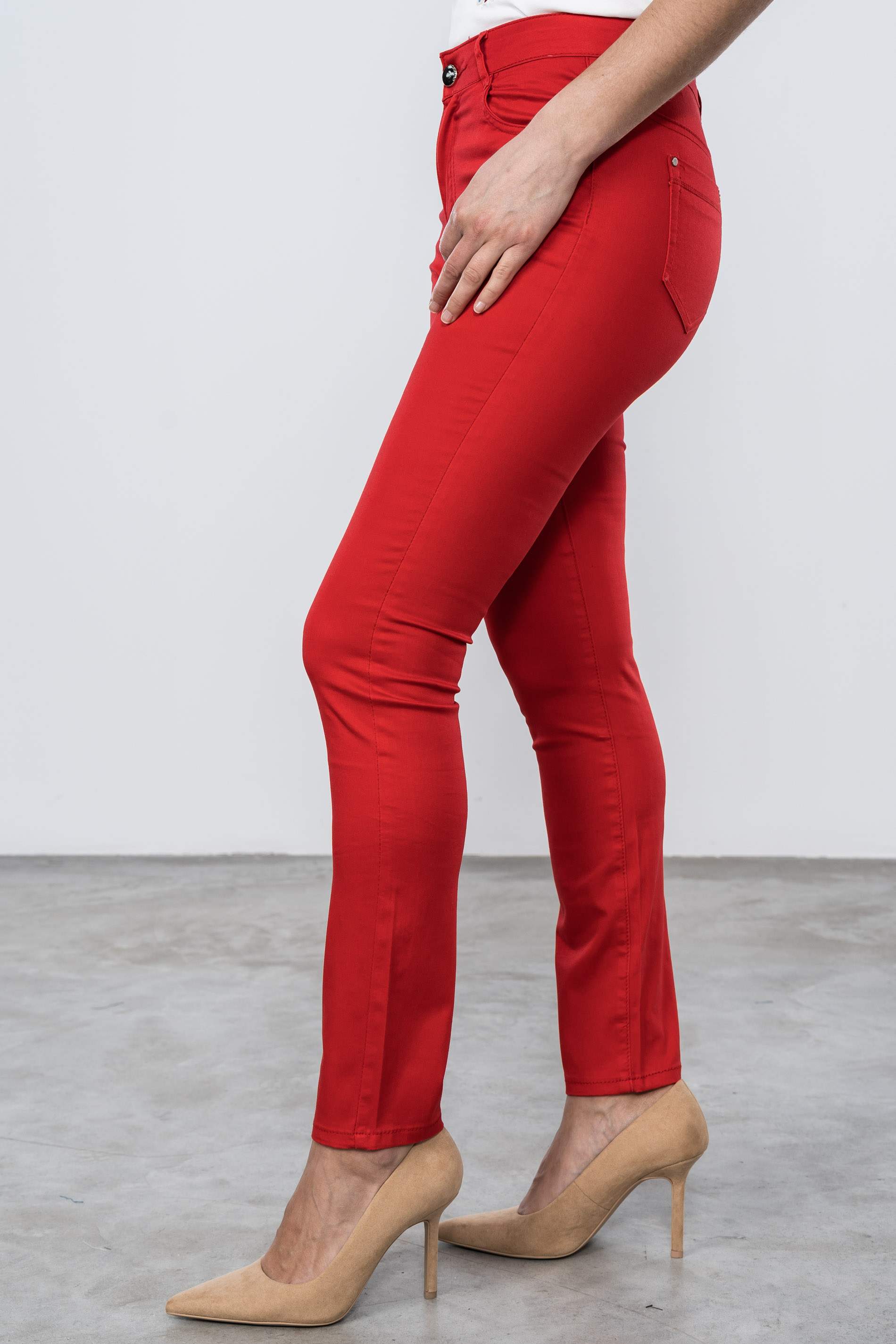 PANTALON 5 BOLSILLOS ROJO