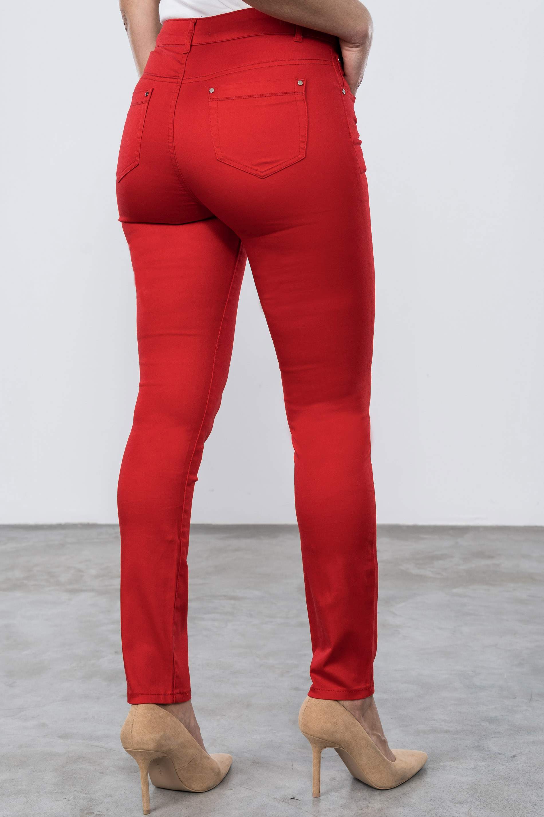 PANTALON 5 BOLSILLOS ROJO