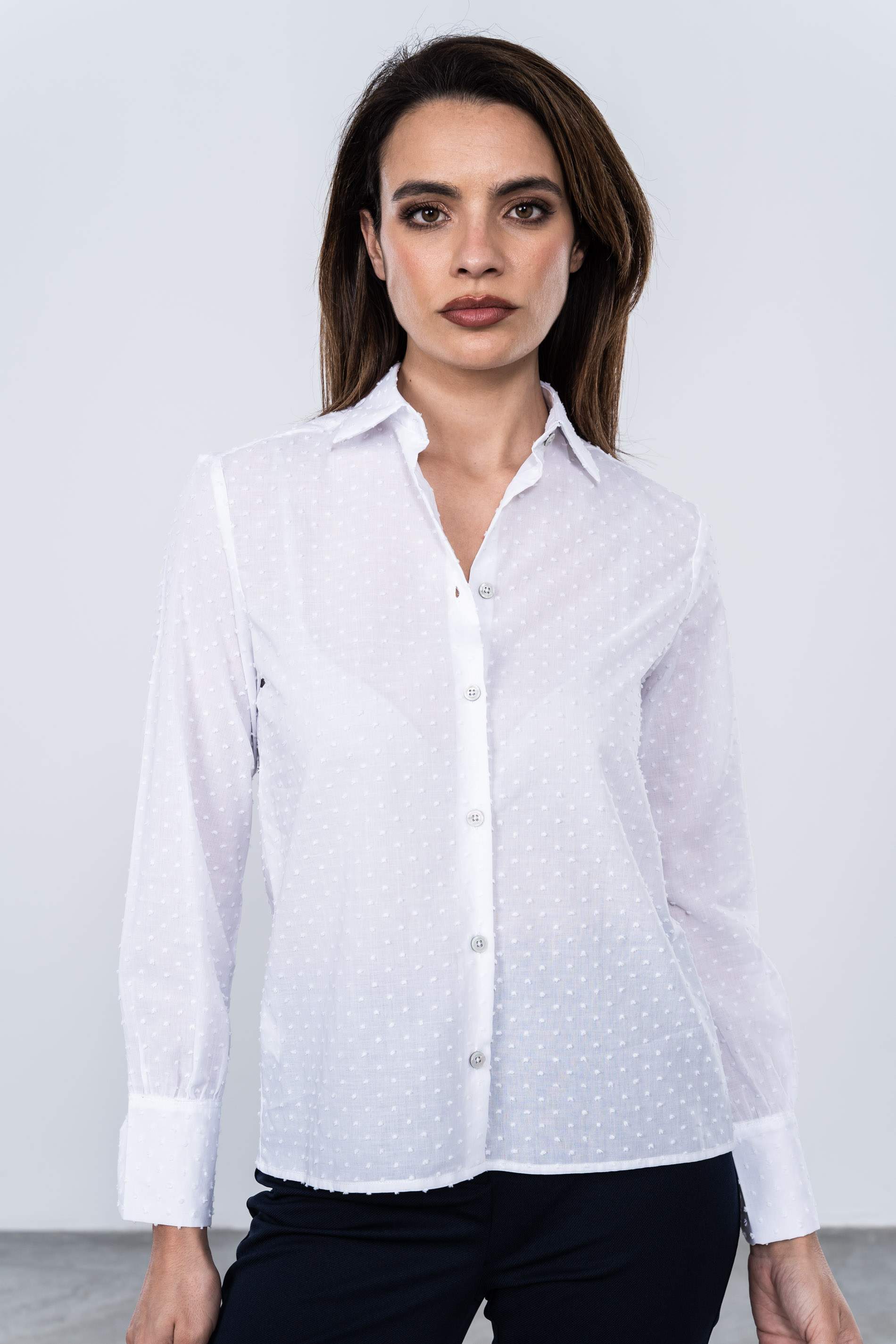 CAMISA PLUMETI PUÑOS BLANCO