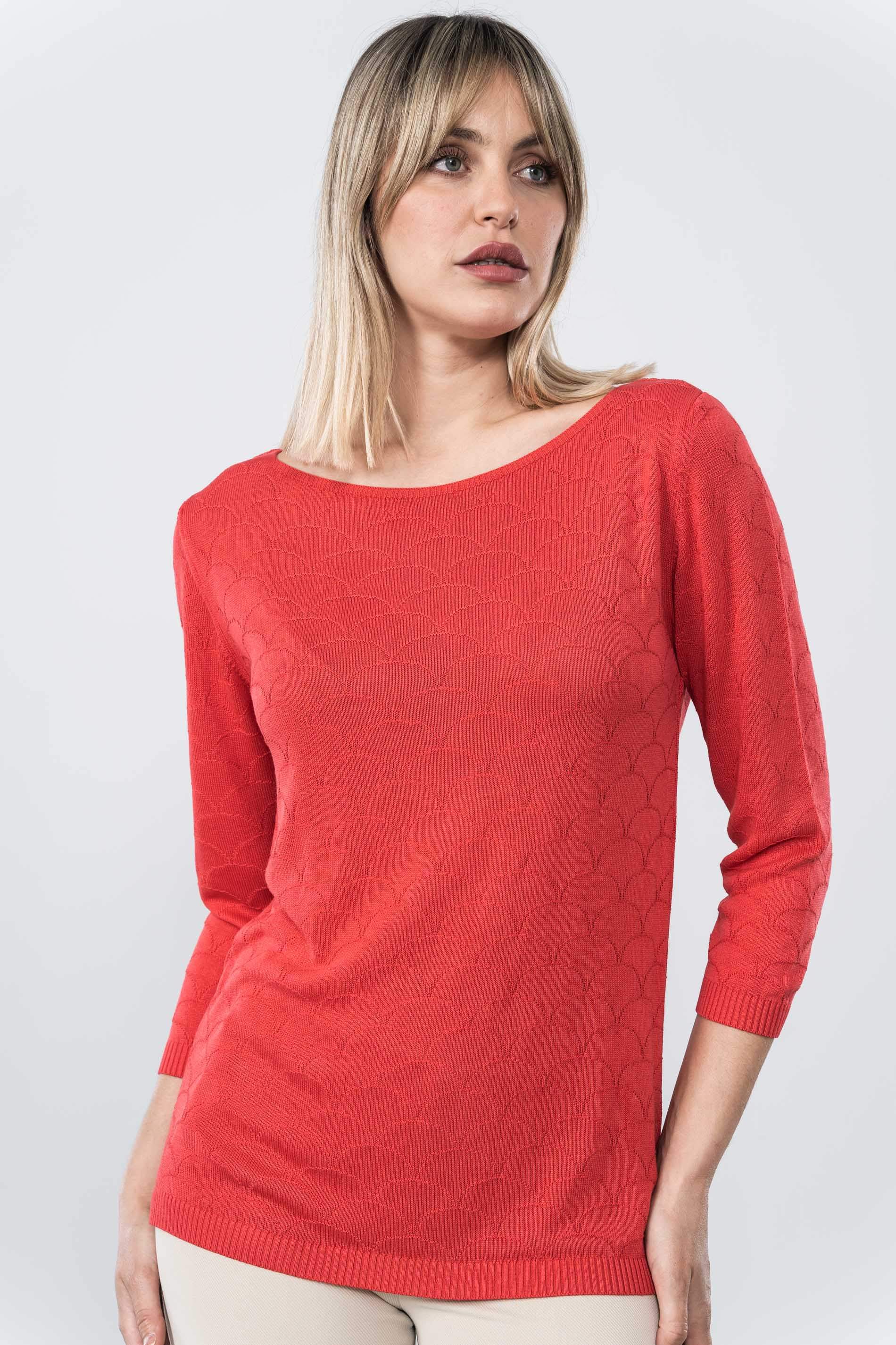 JERSEY CALADOS CUELLO BARCO CORAL