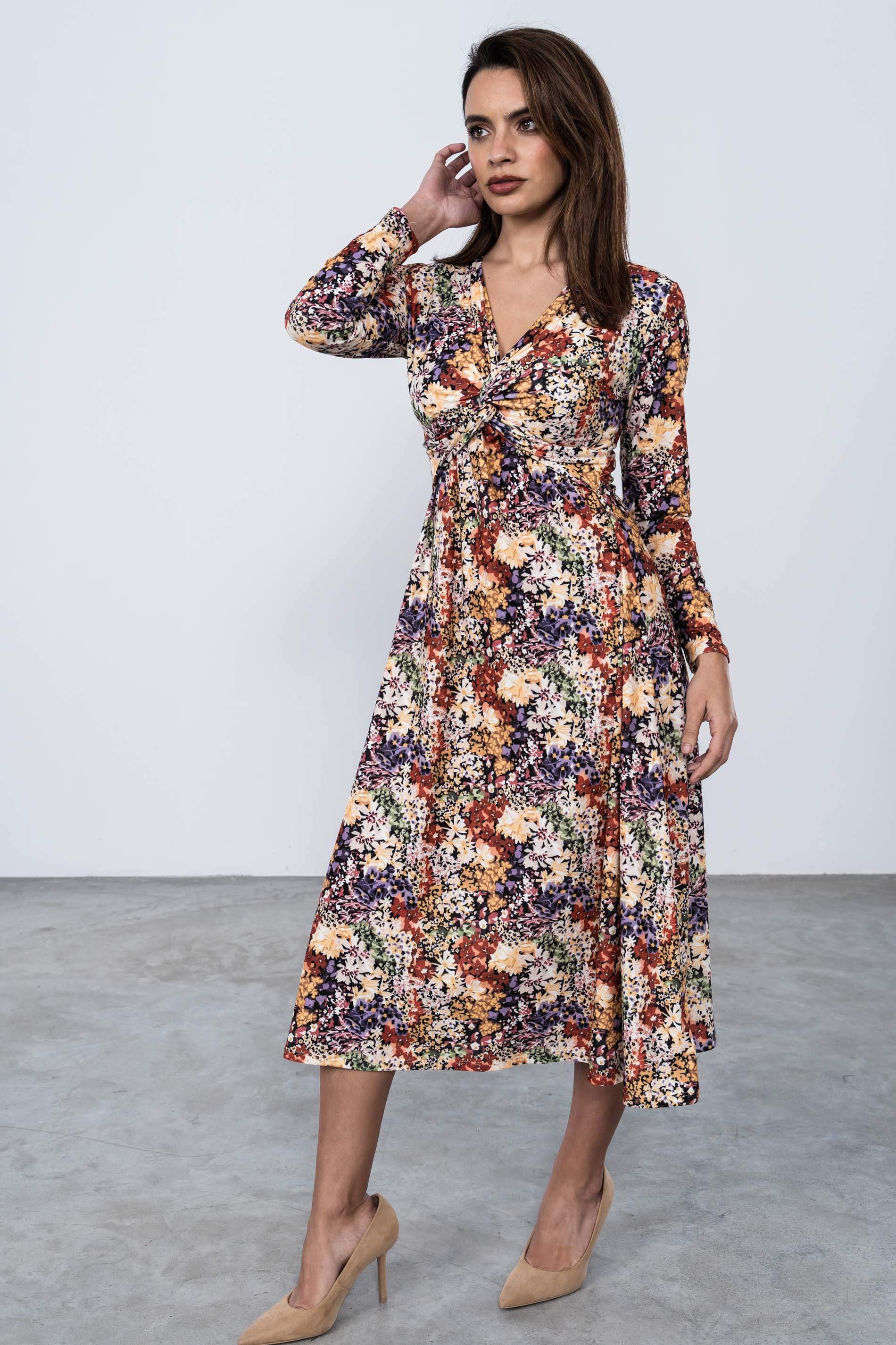 VESTIDO NUDO FLORAL