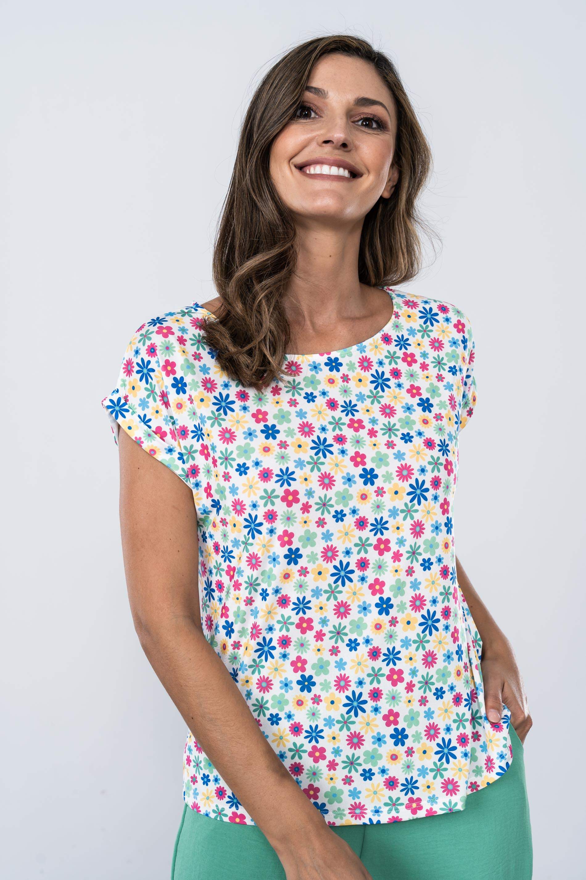 CAMISETA DIBUJO FLOR