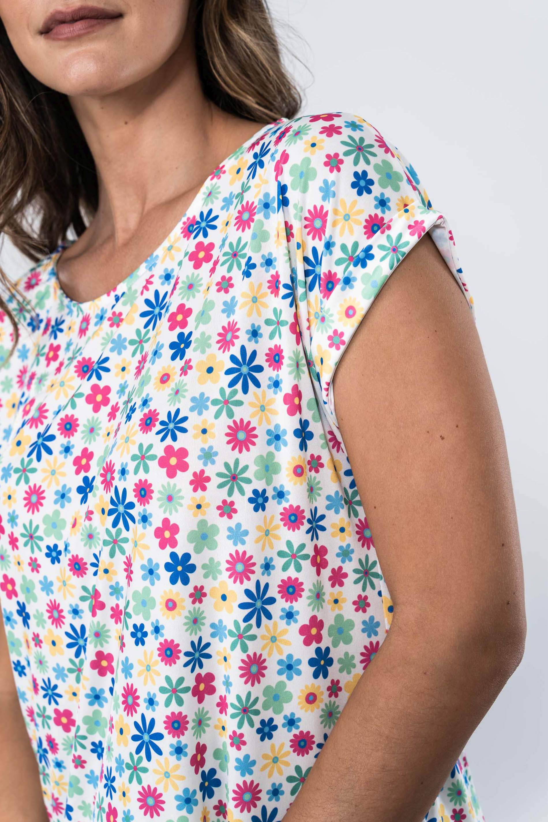 CAMISETA DIBUJO FLOR
