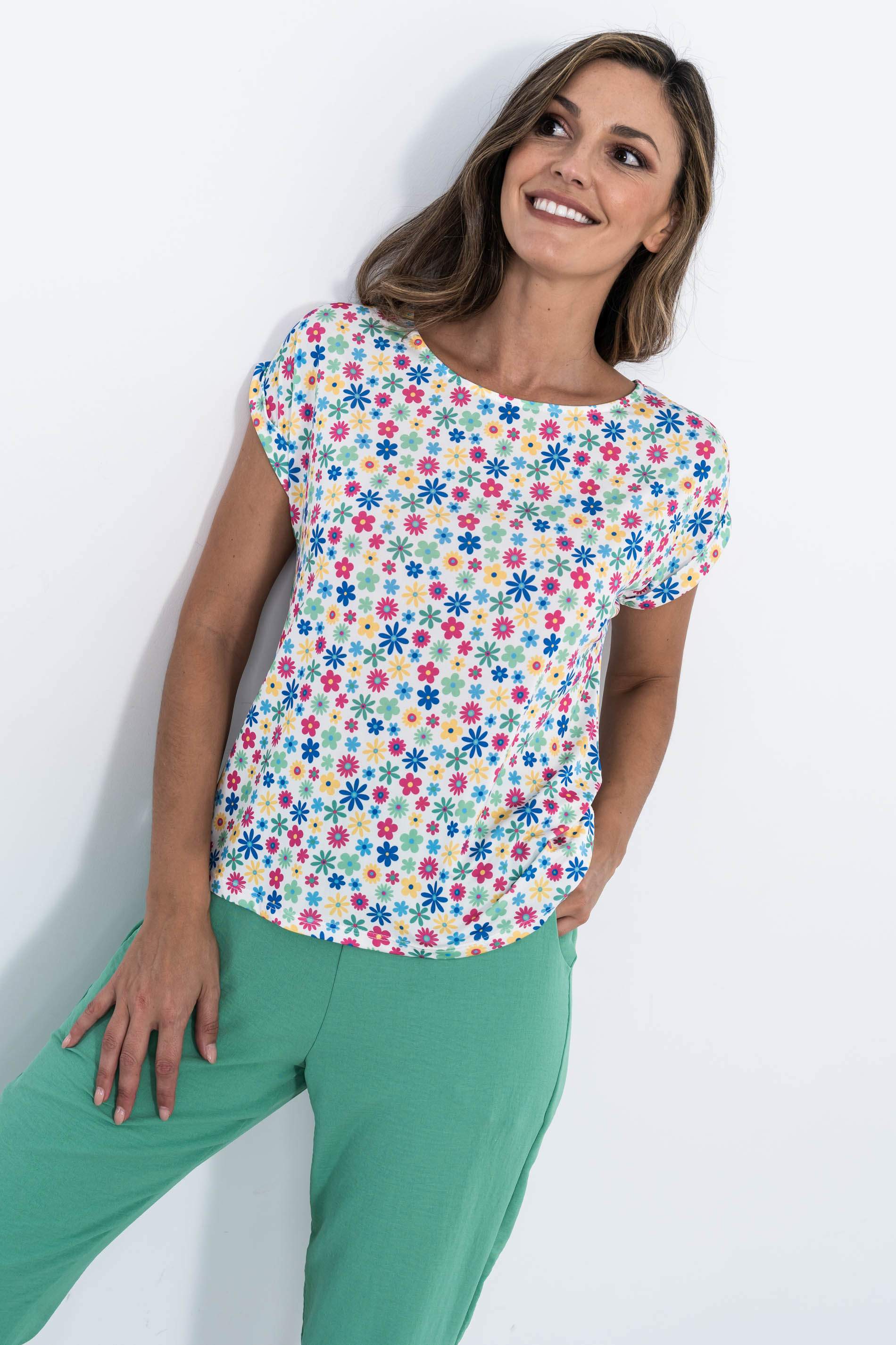 CAMISETA DIBUJO FLOR