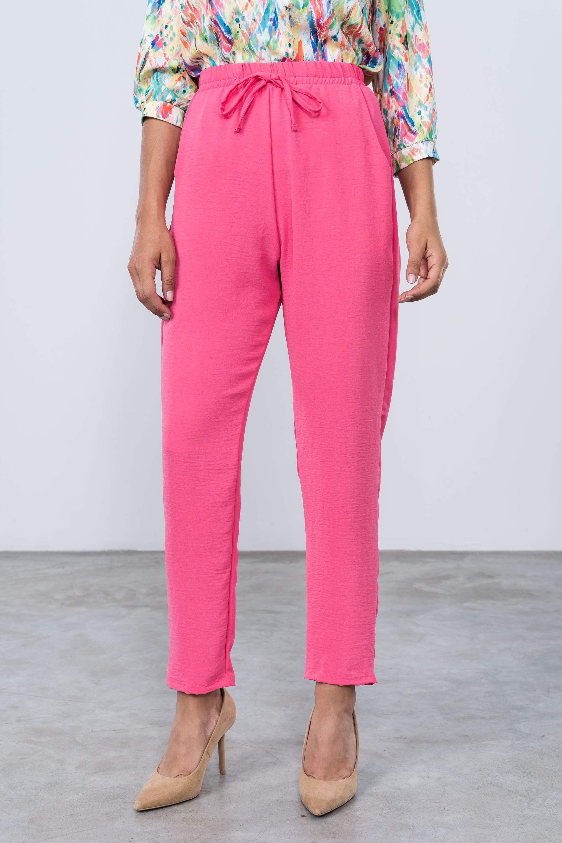 PANTALON HOLGADO BASICO ROSA