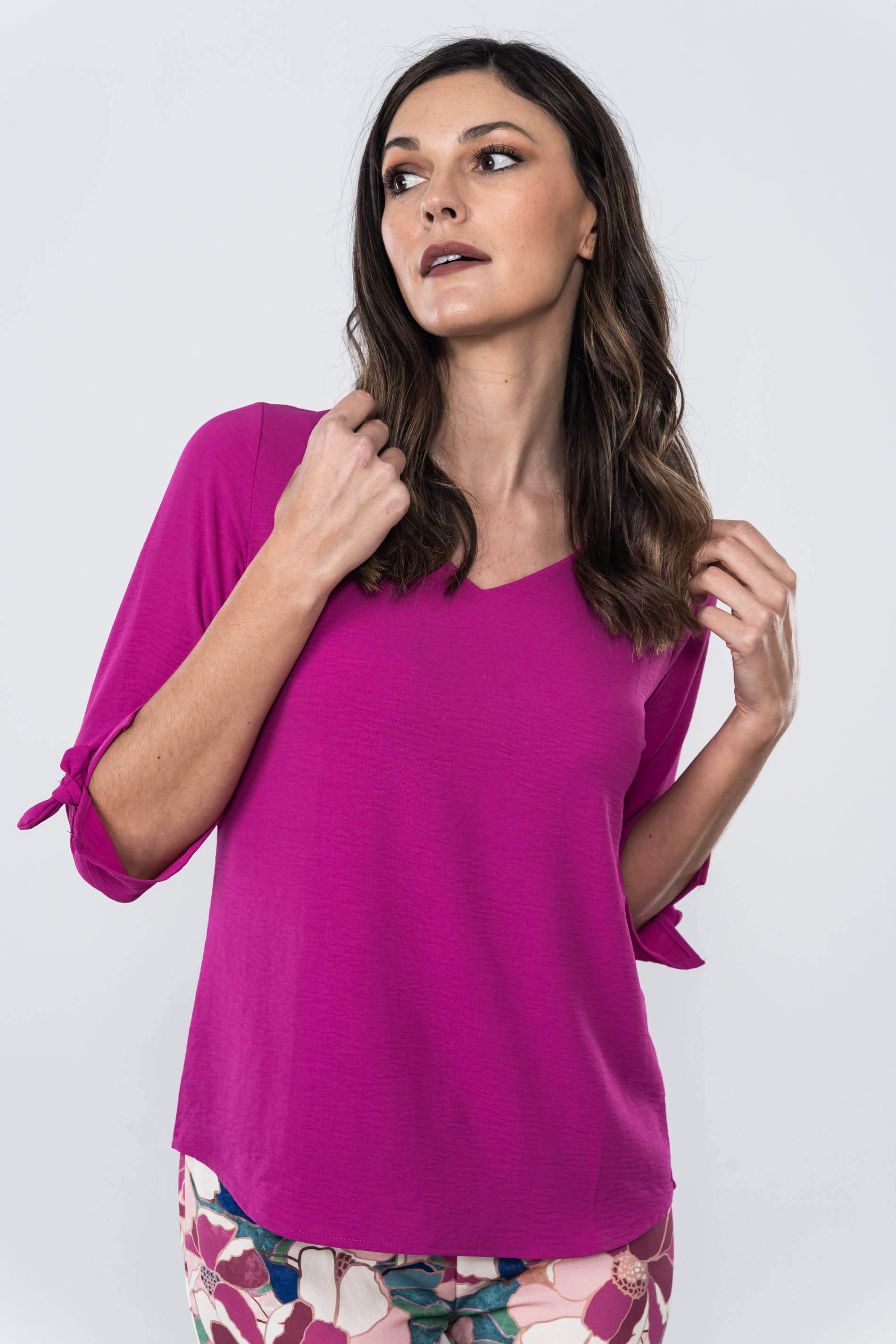 BLUSA MANGA FRANCESA LACITOS BUGANVILLA