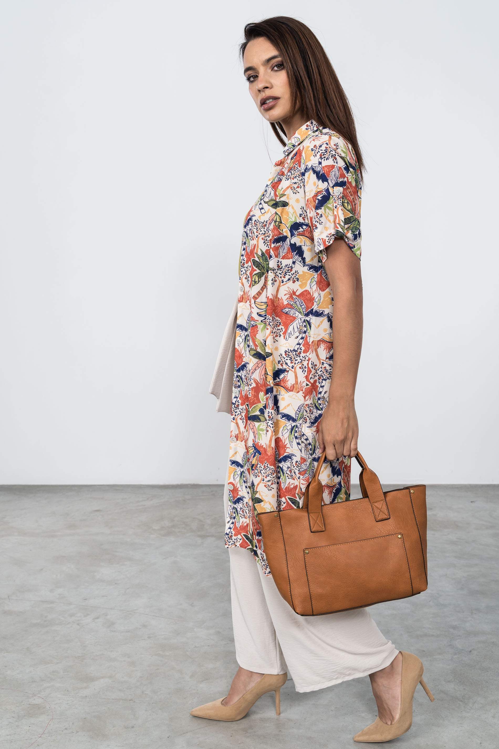 VESTIDO CAMISERO PALMERAS 