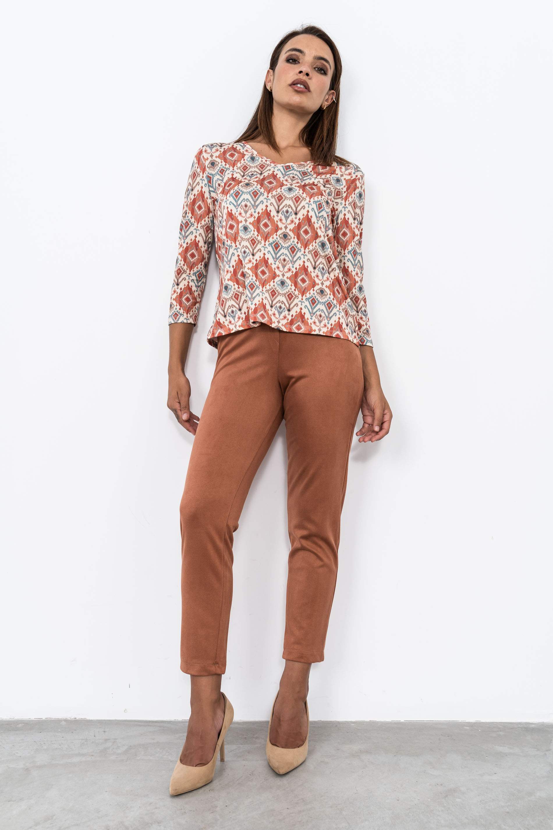 CAMISETA ÉTNICO CORAL