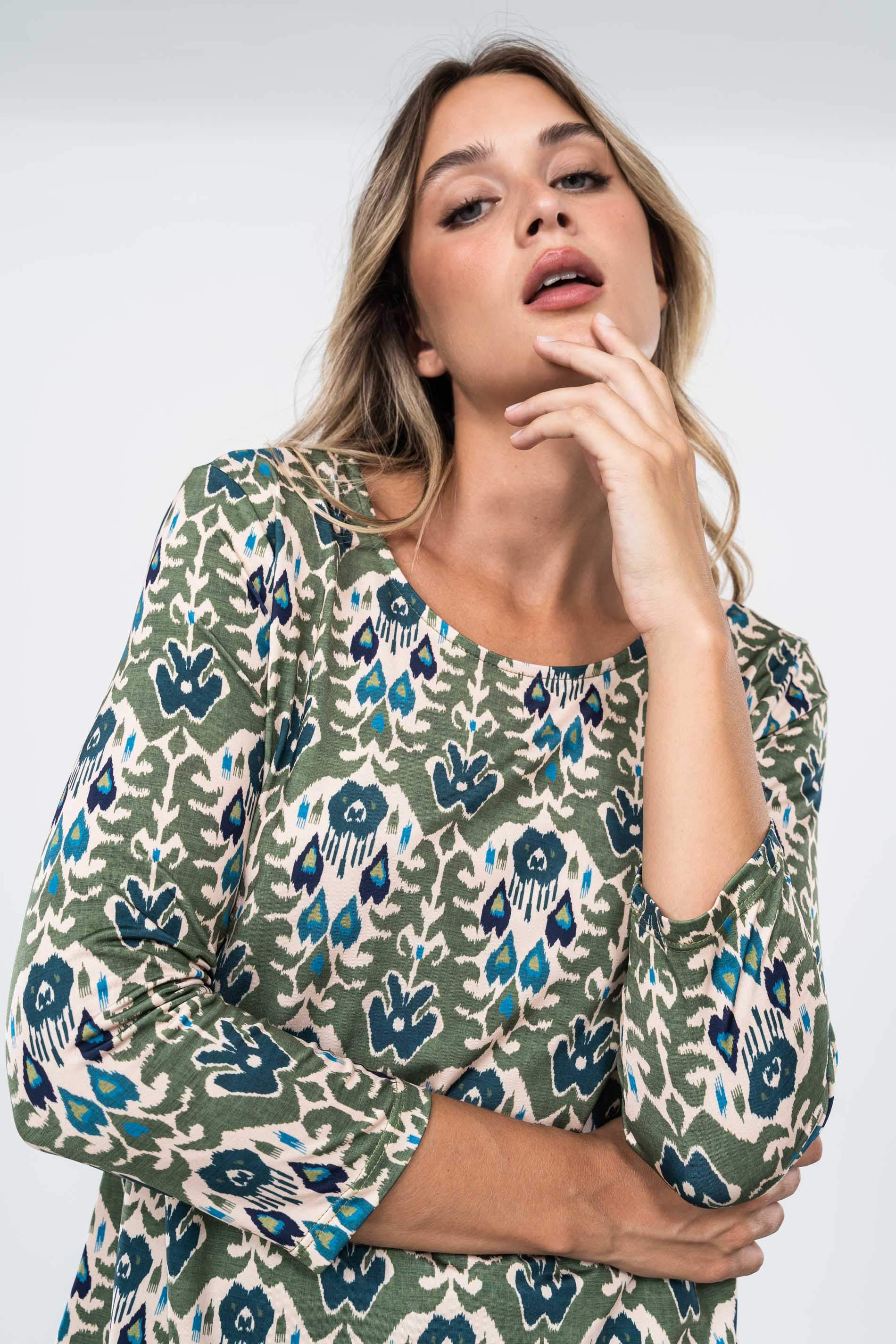 CAMISETA ESTAMPADO COMBINADO VERDE