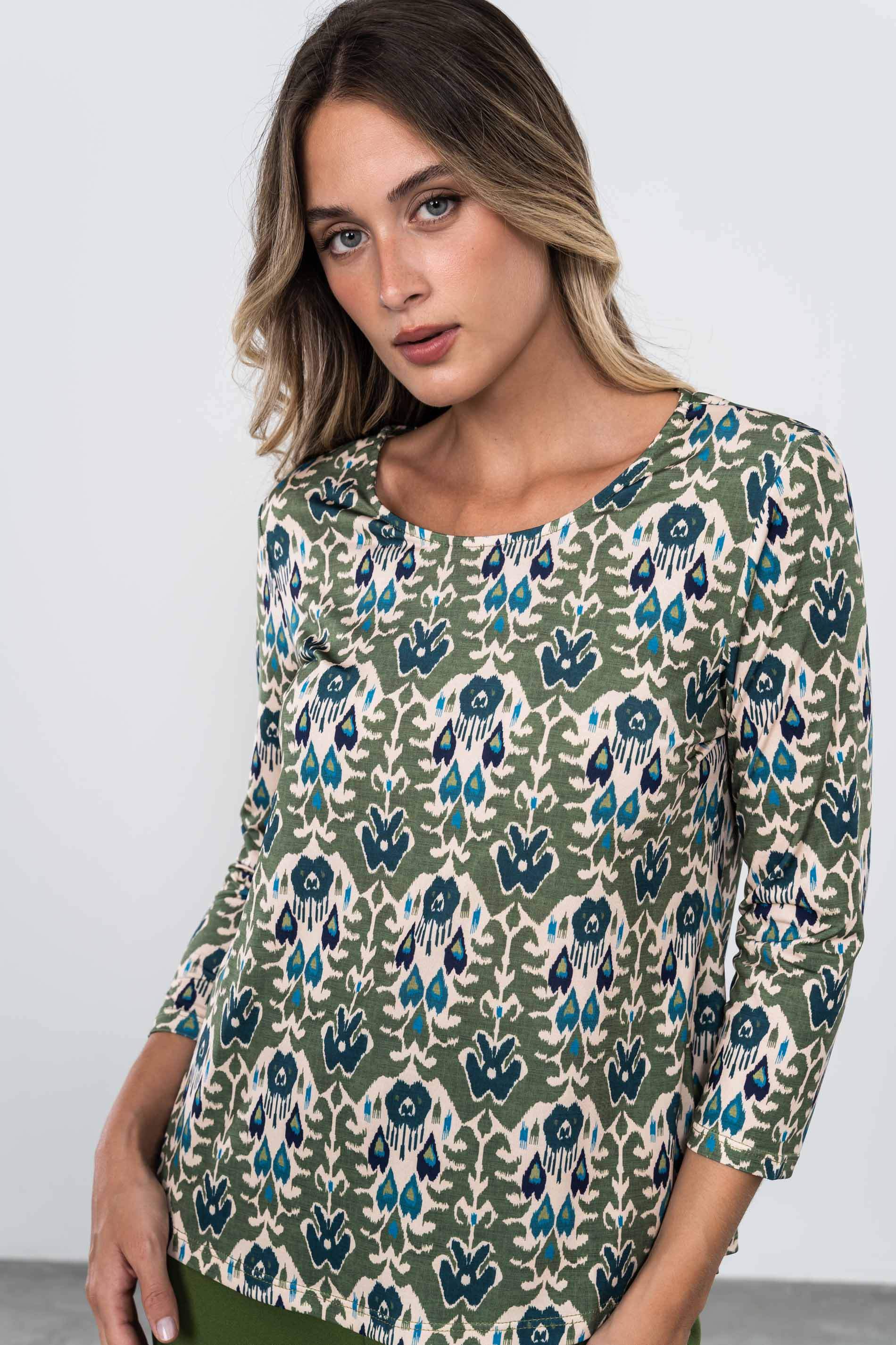 CAMISETA ESTAMPADO COMBINADO VERDE