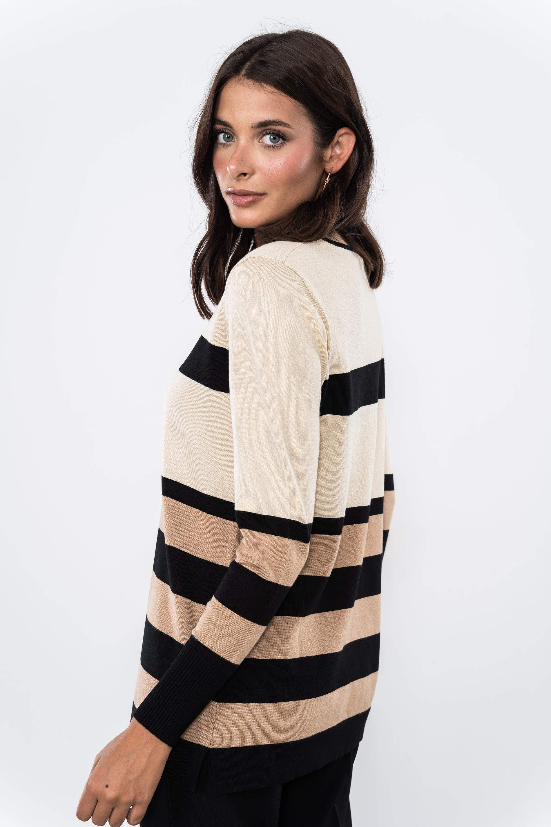 JERSEY RAYAS COMBINADAS BEIGE