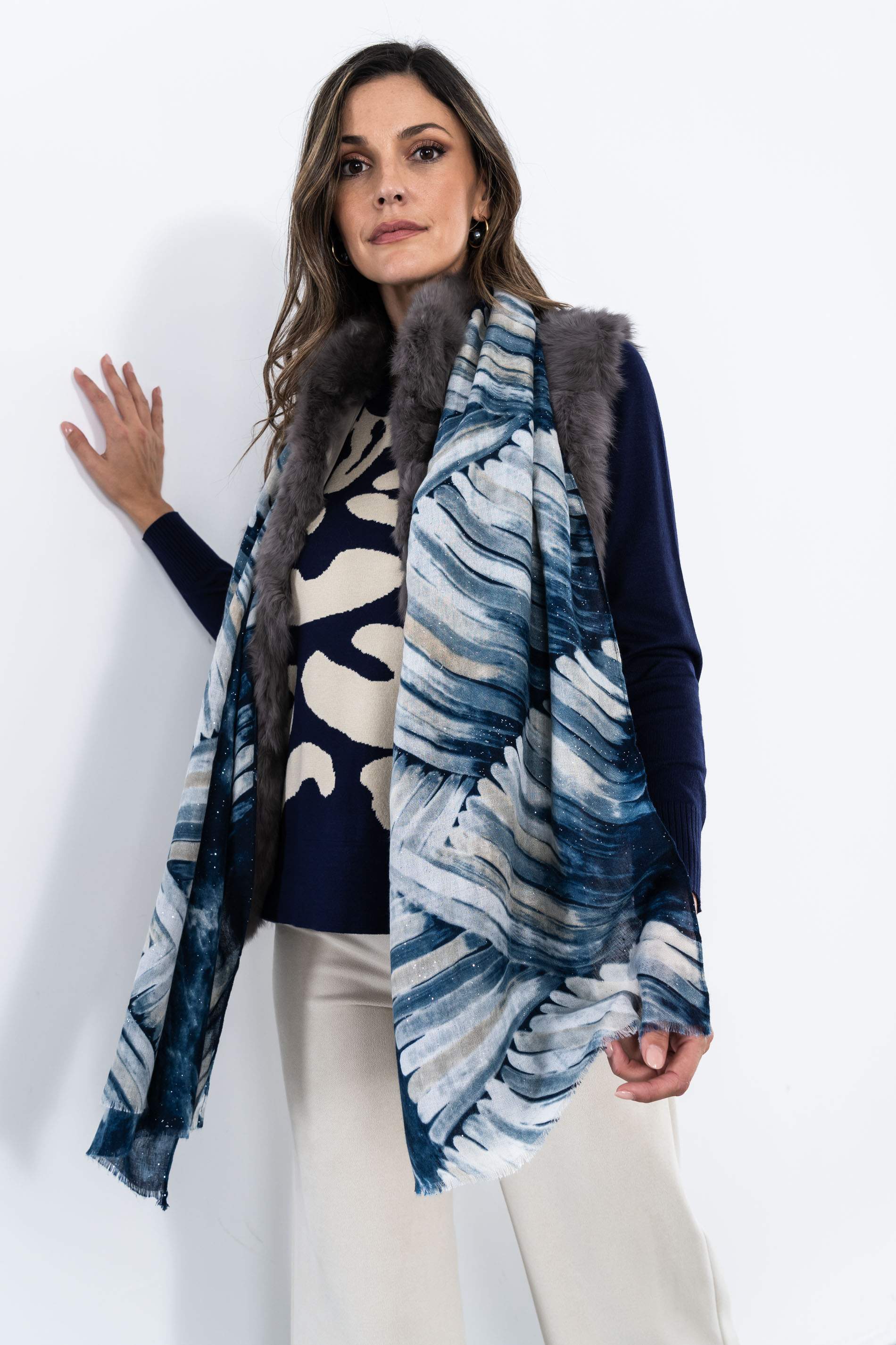 JERSEY DETALLE MANCHAS MARINO