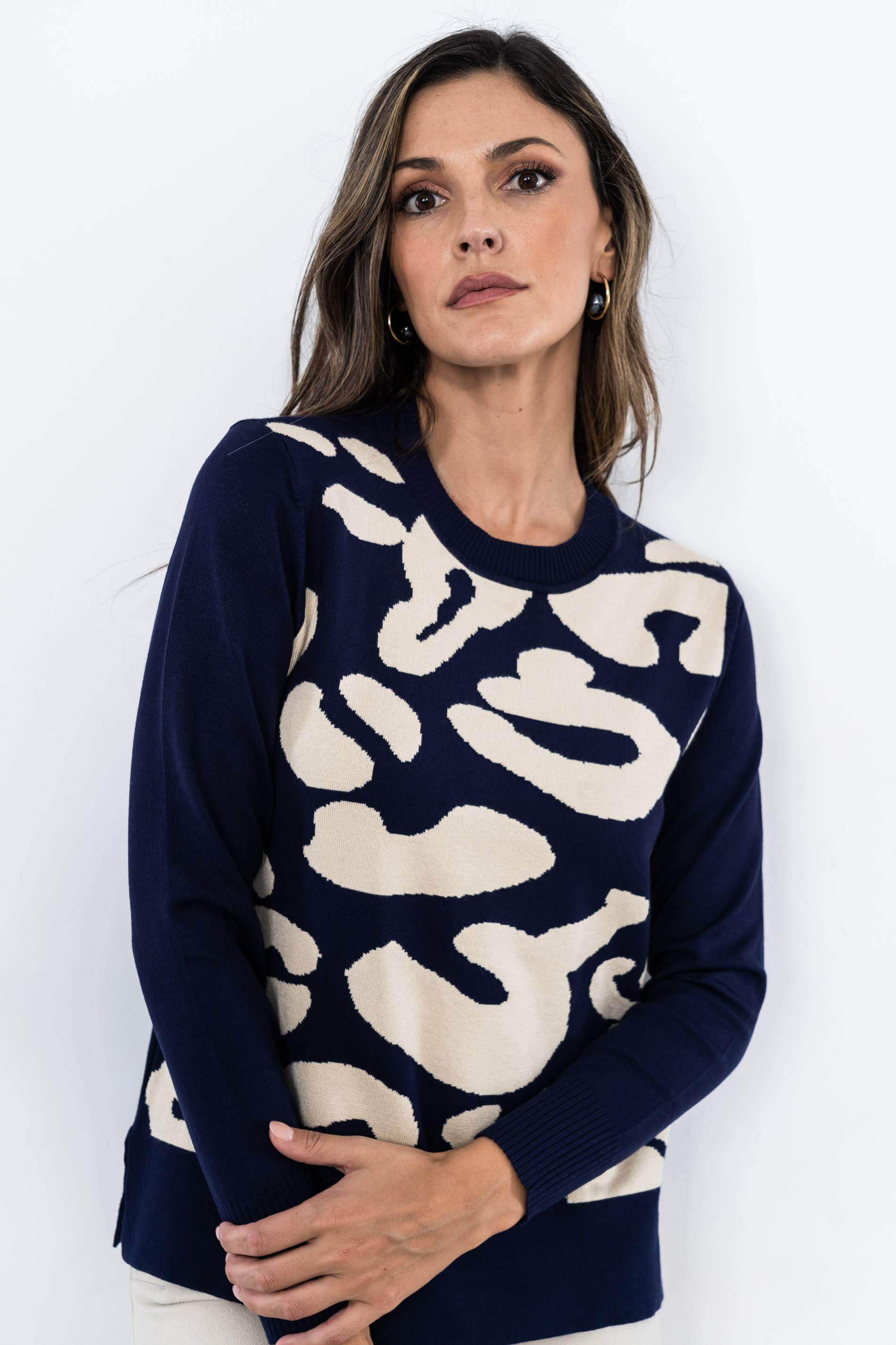 JERSEY DETALLE MANCHAS MARINO