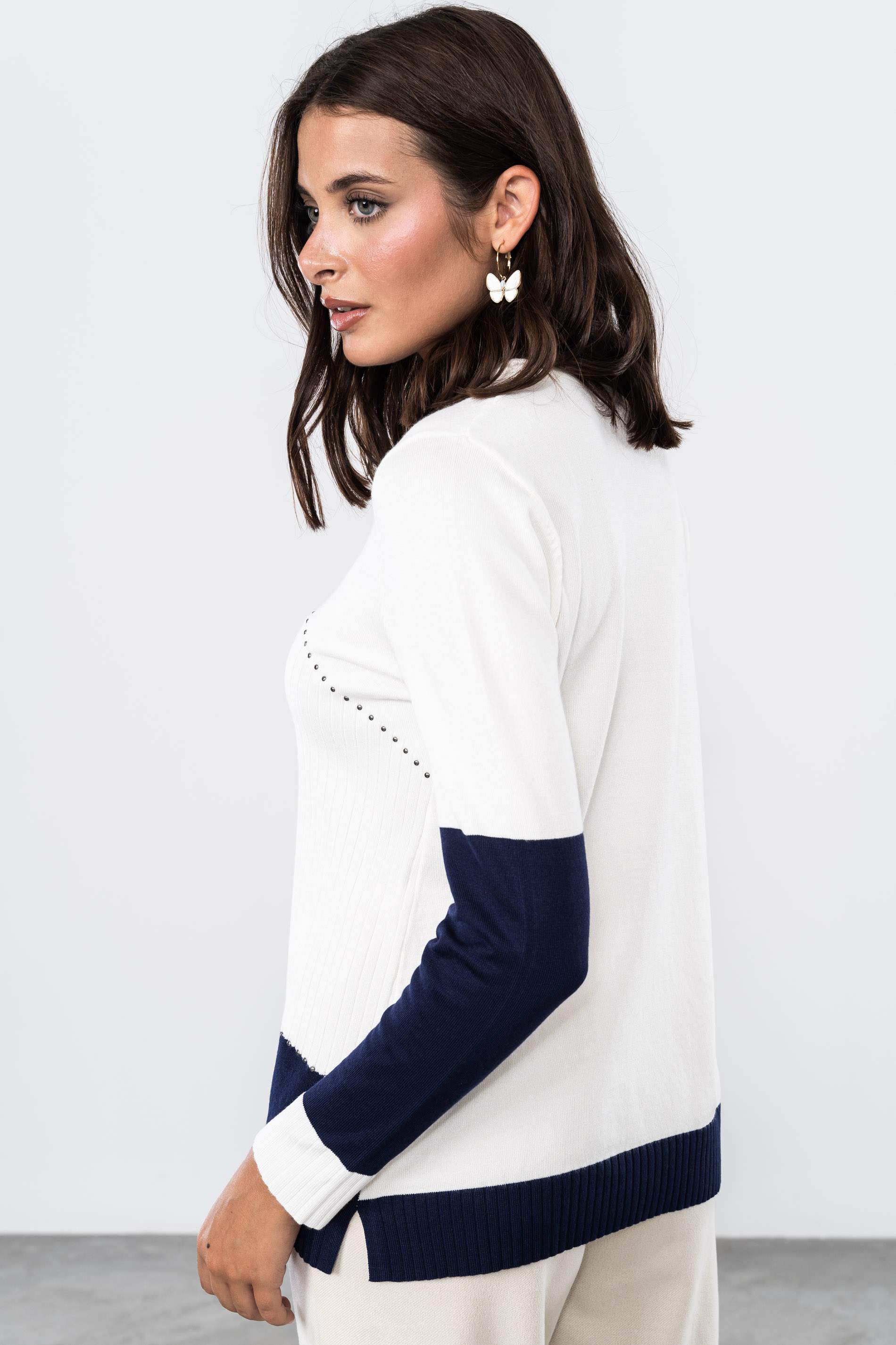 JERSEY BLOQUES TACHAS MARINO