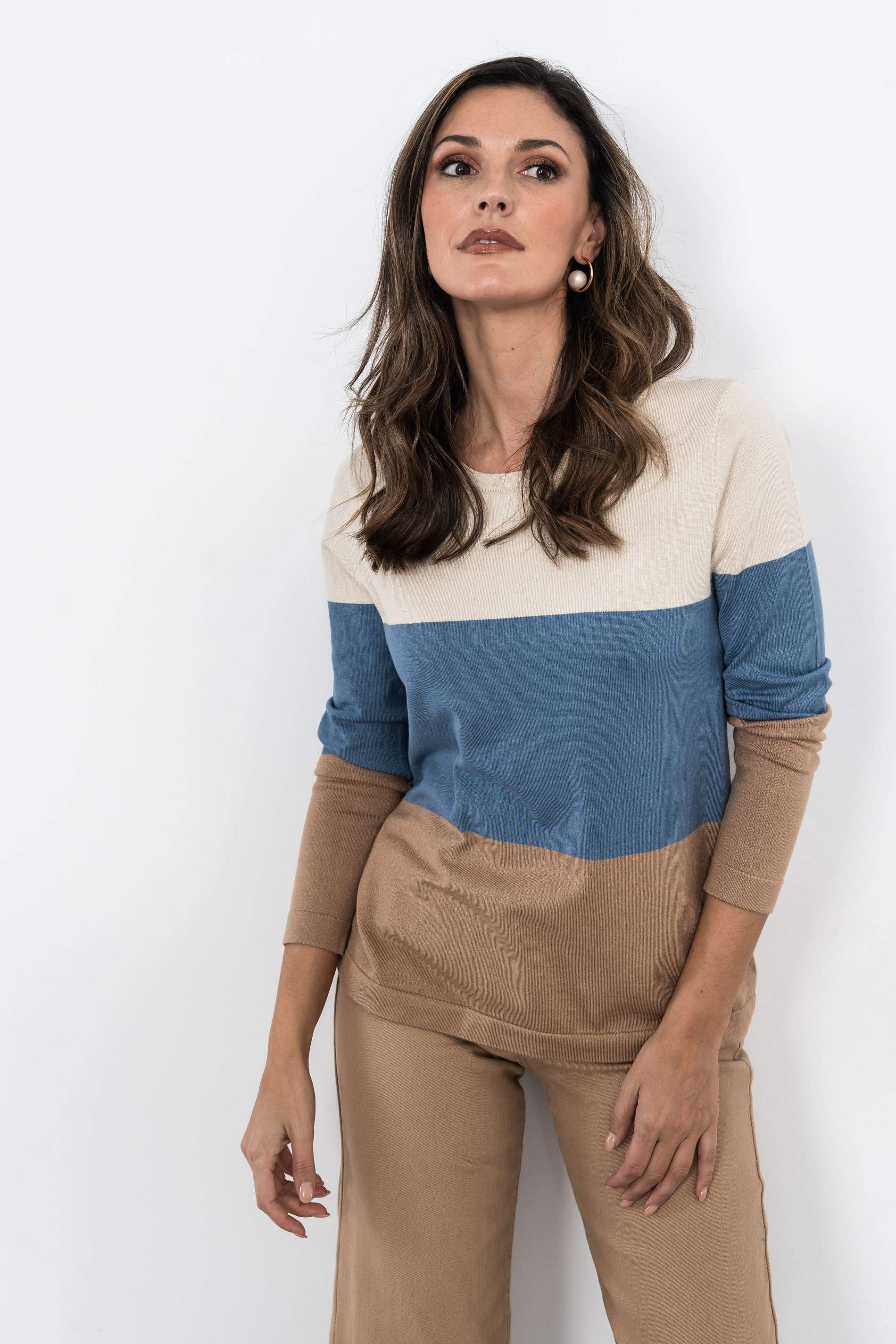 JERSEY BLOQUES COLOR CAMEL