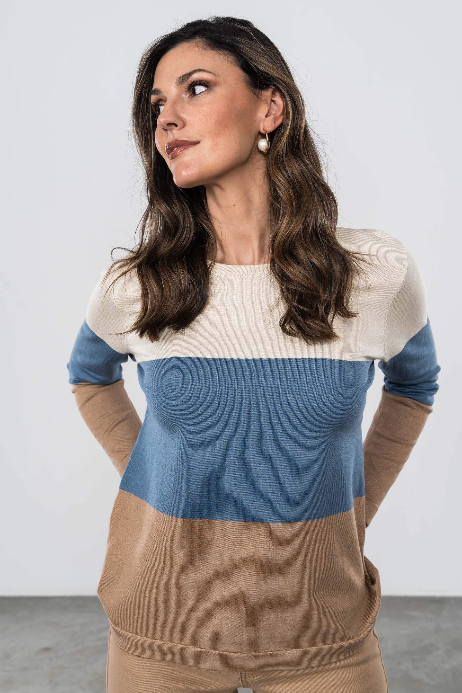 JERSEY BLOQUES COLOR CAMEL