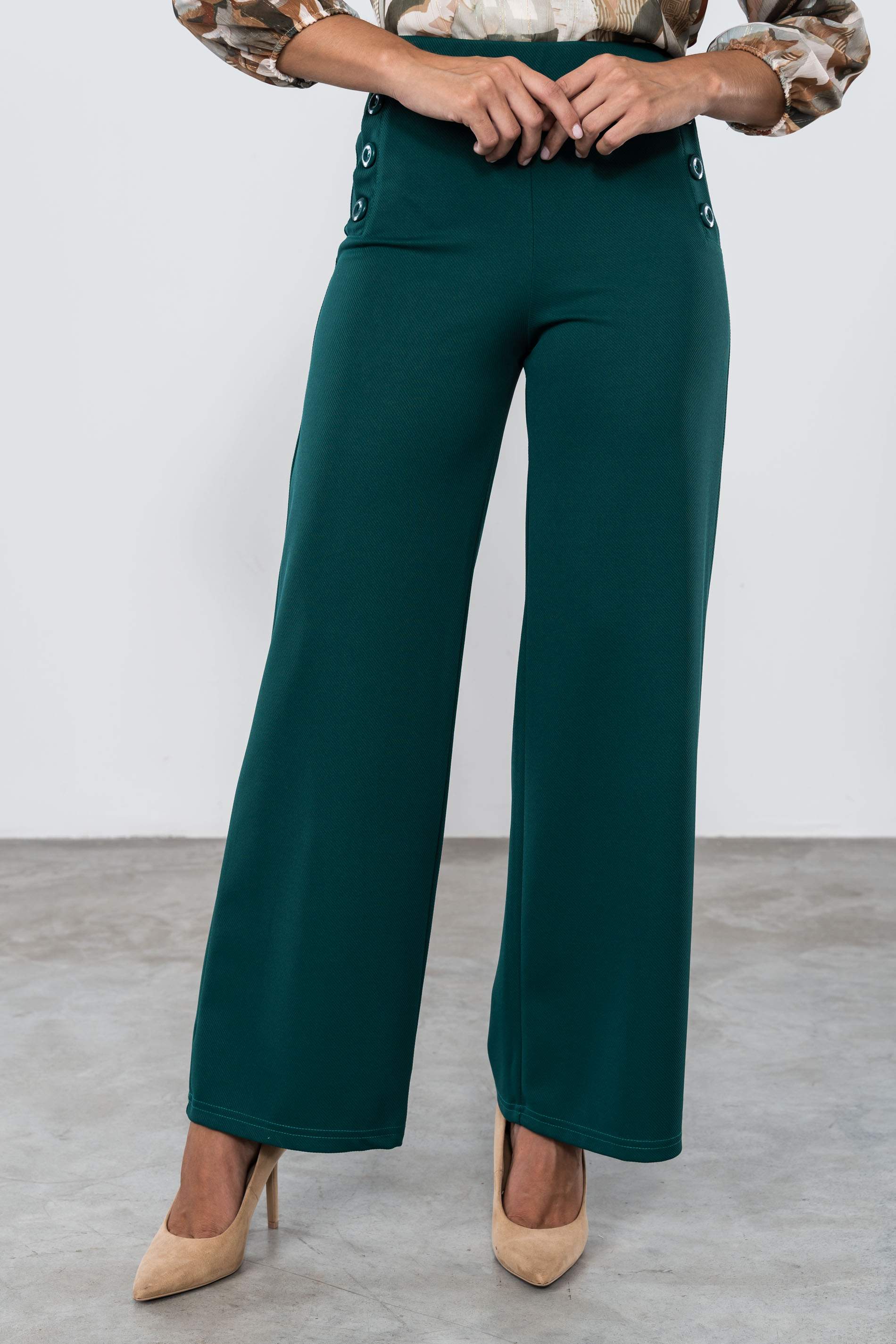 PANTALÓN ANCHO BOTONES BOTELLA