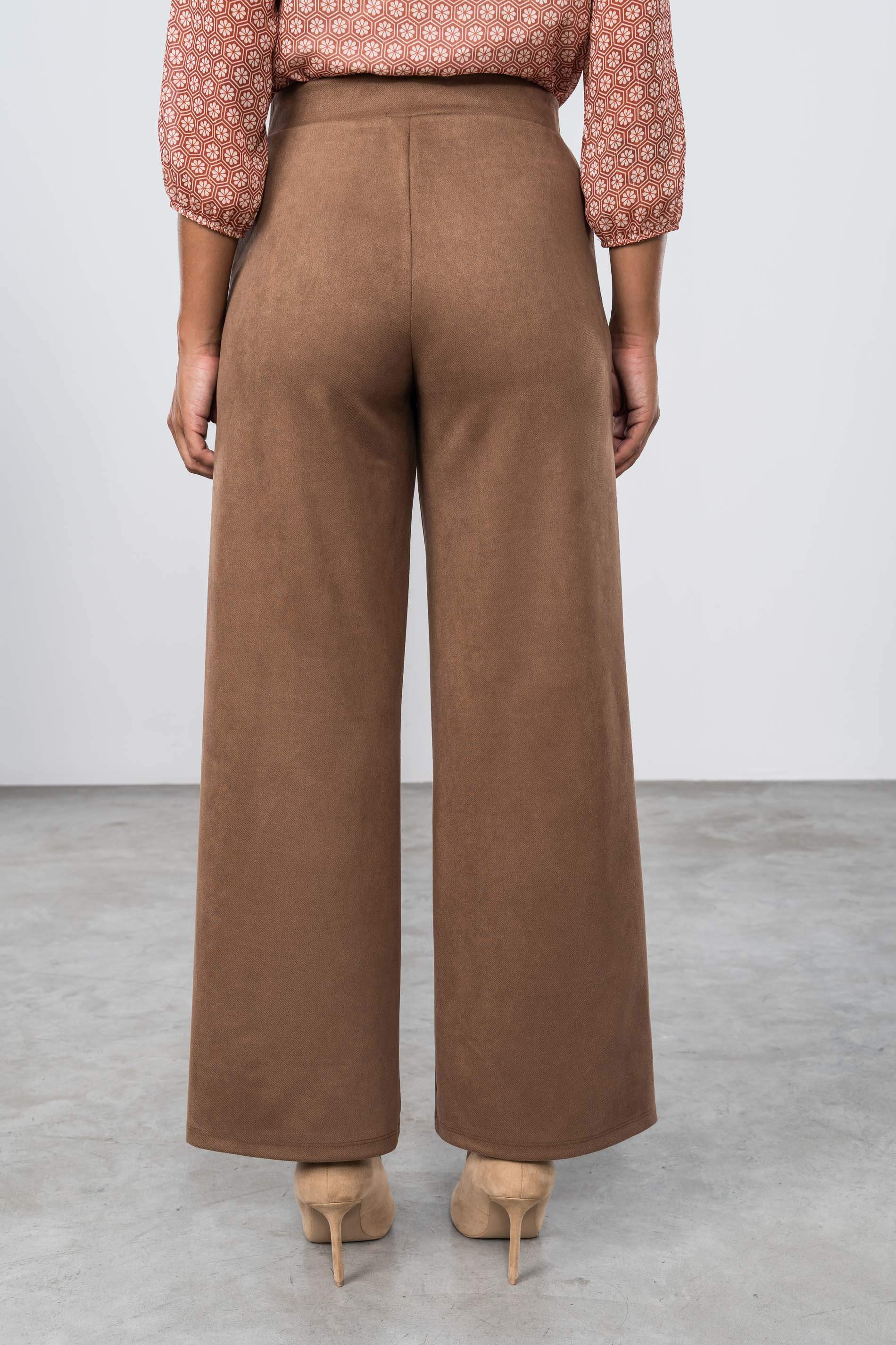 PANTALÓN ANCHO BOTONES TAUPE
