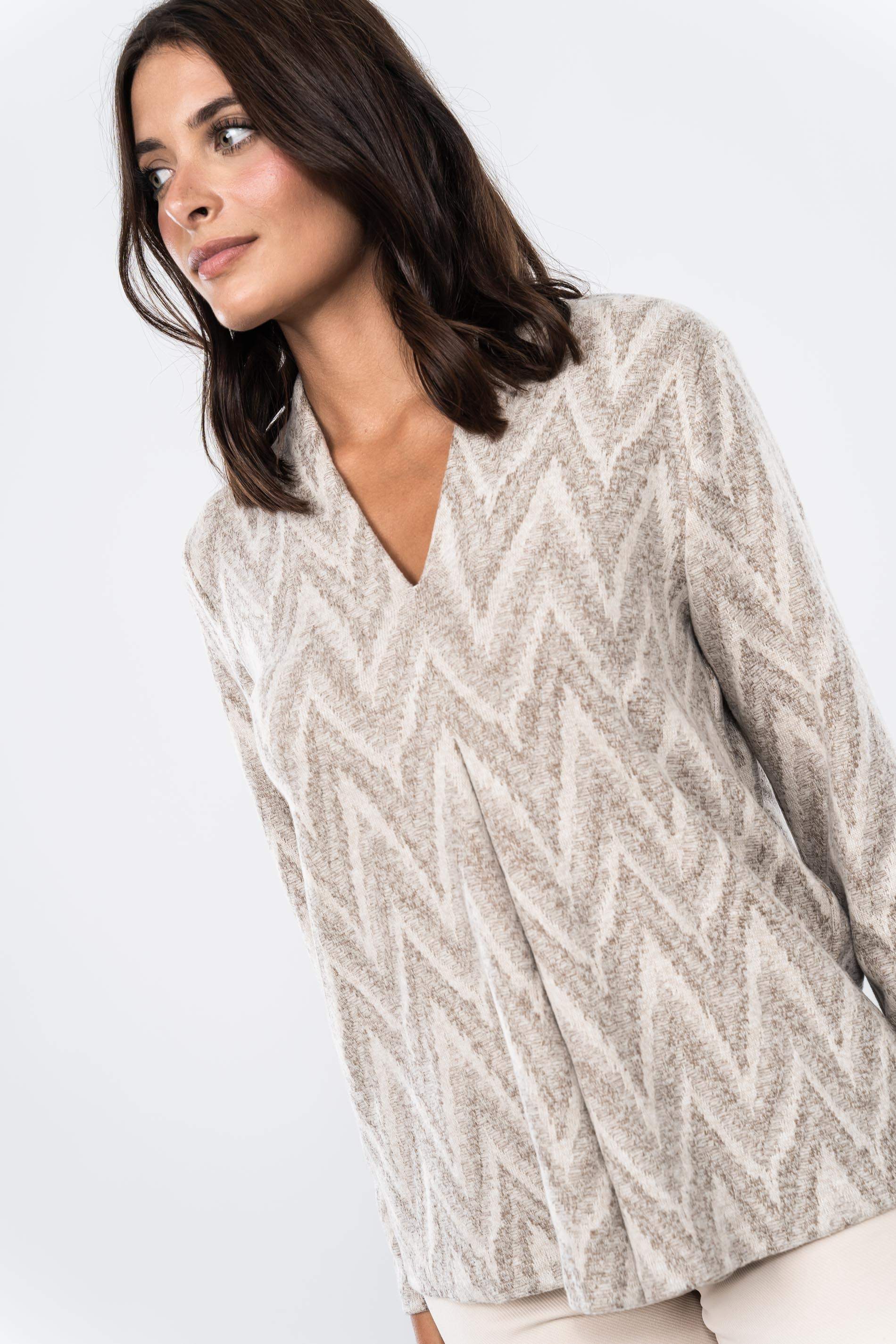 JERSEY PUNTO ESTAMPADO ZIG ZAG 