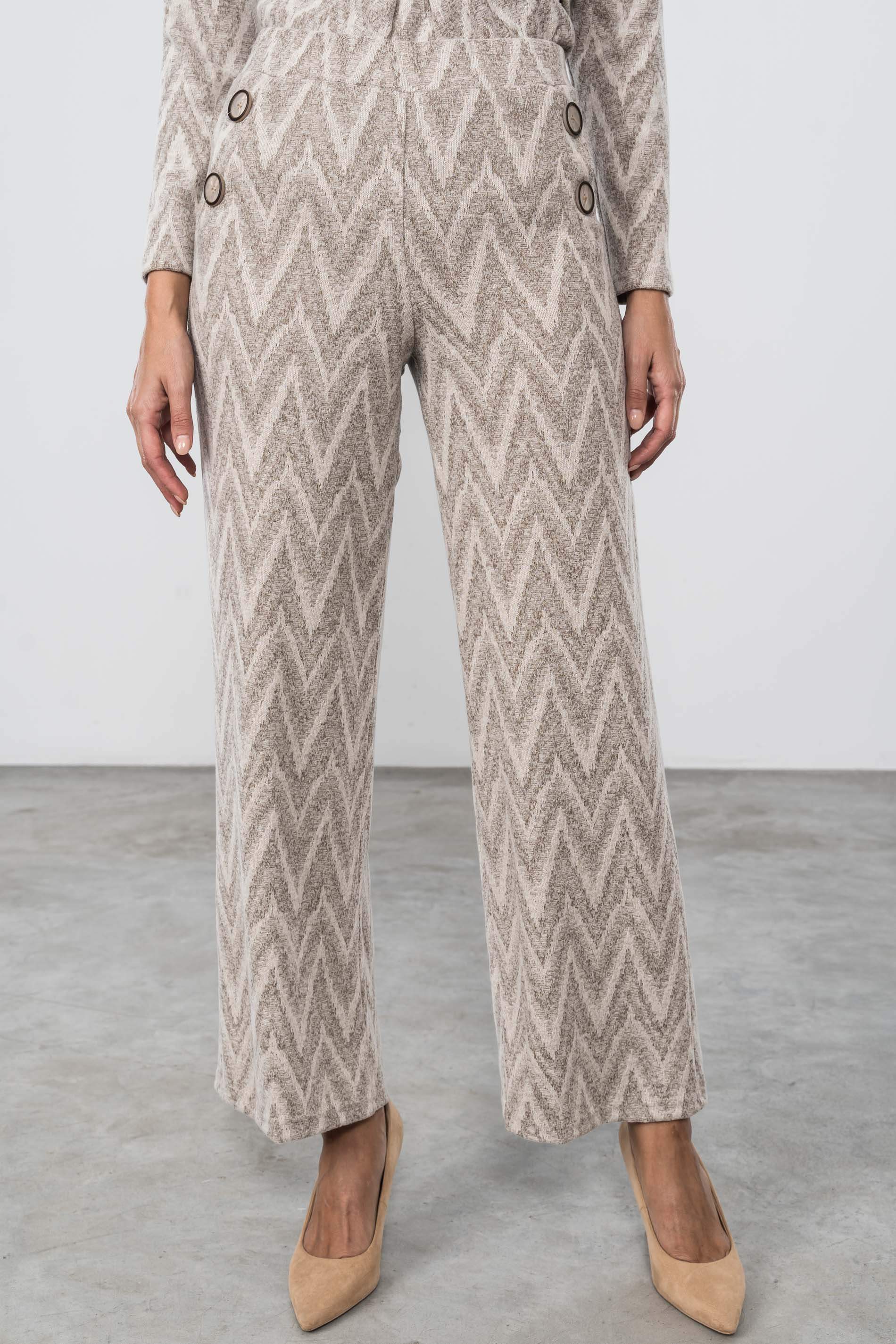 PANTALÓN PUNTO ESTAMPADO ZIG ZAG