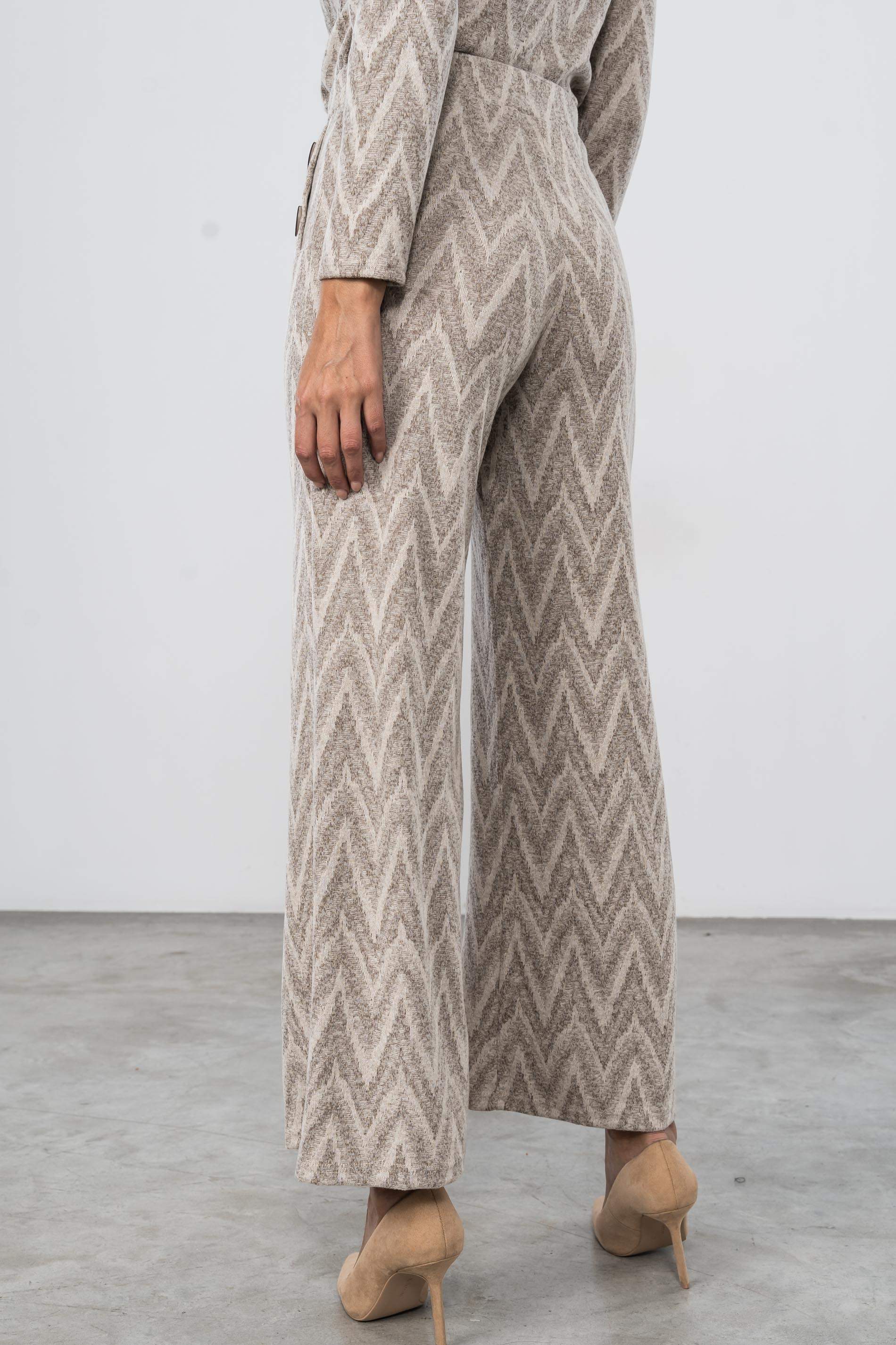 PANTALÓN PUNTO ESTAMPADO ZIG ZAG