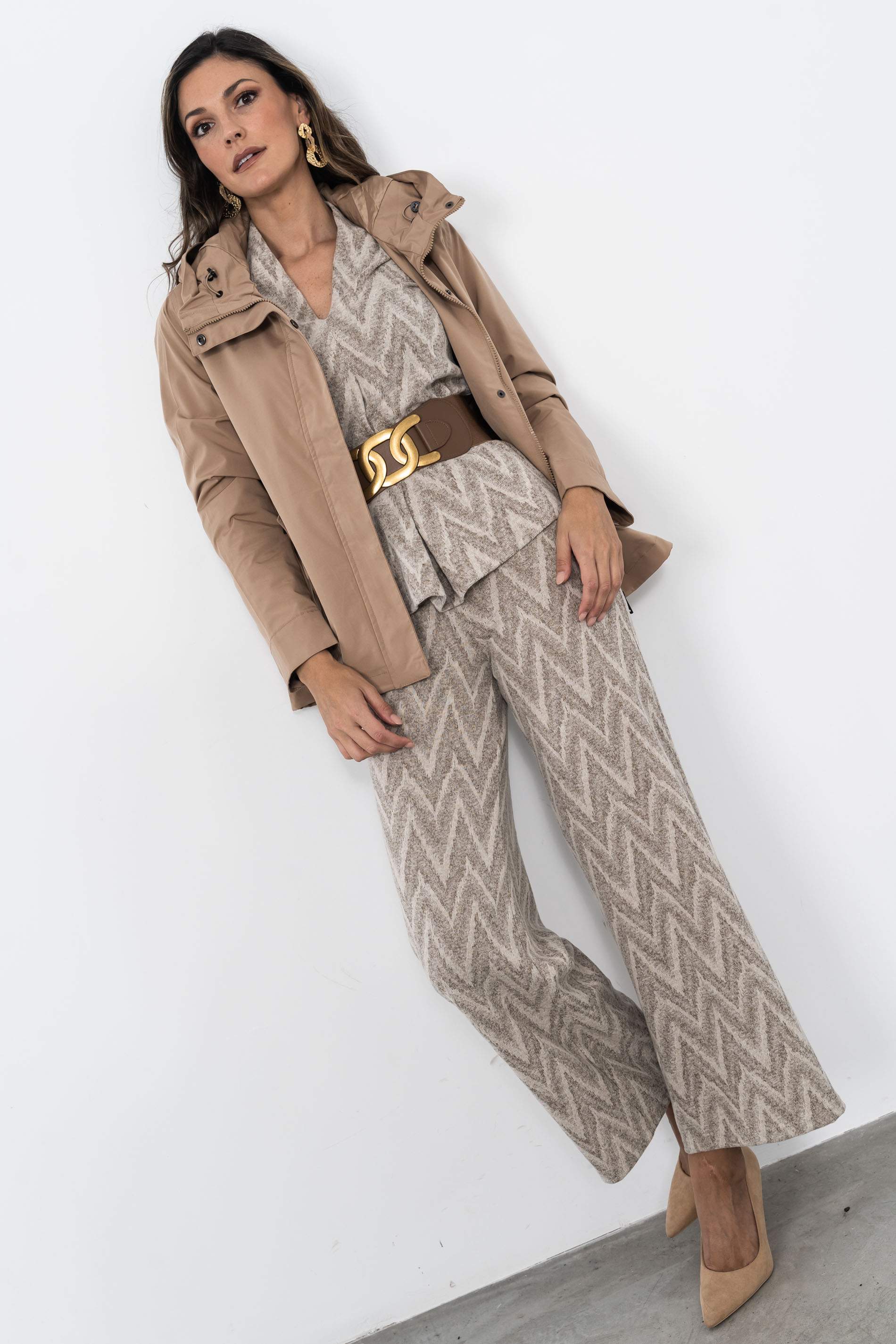 PANTALÓN PUNTO ESTAMPADO ZIG ZAG
