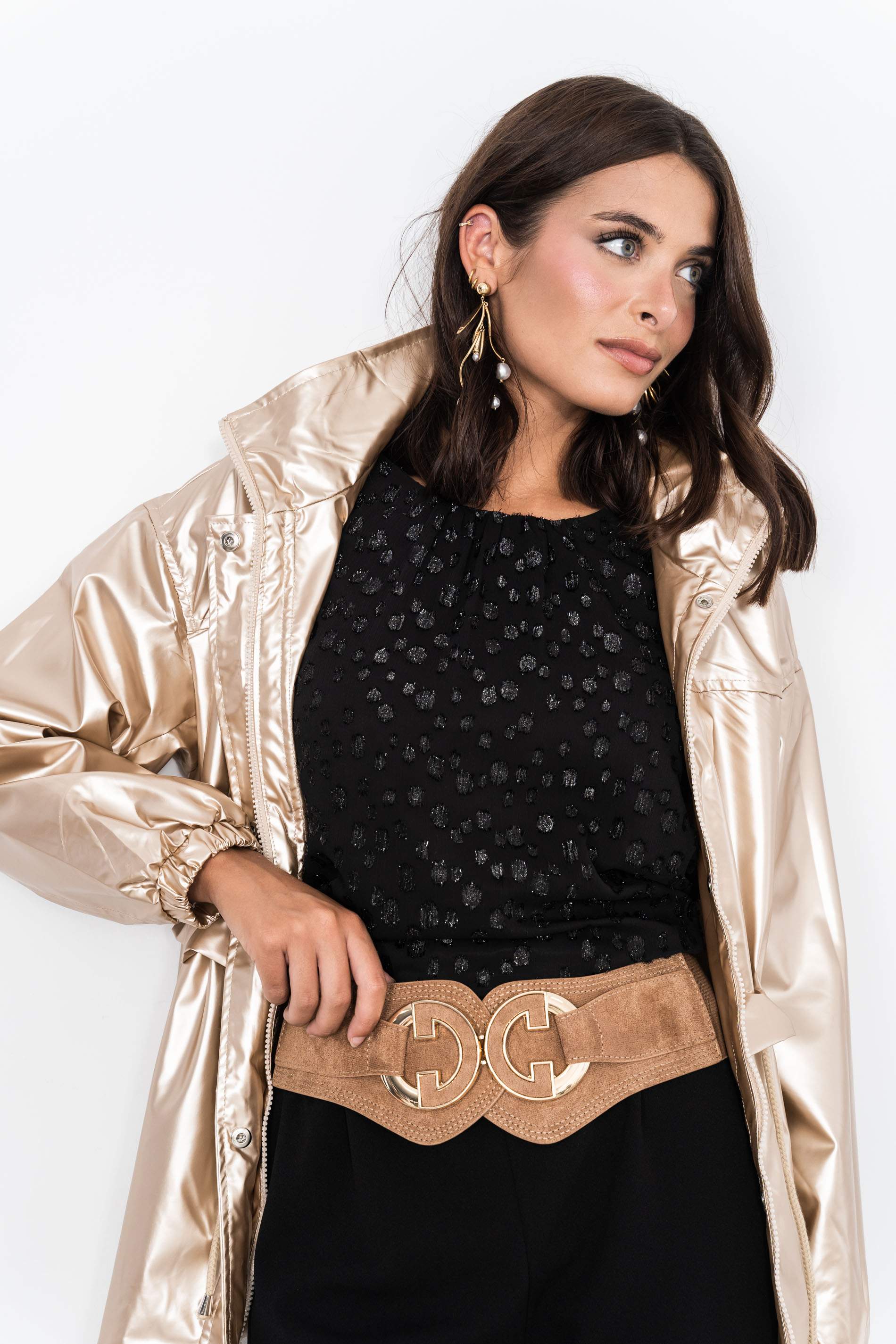 BLUSA DESFLECADA LUREX