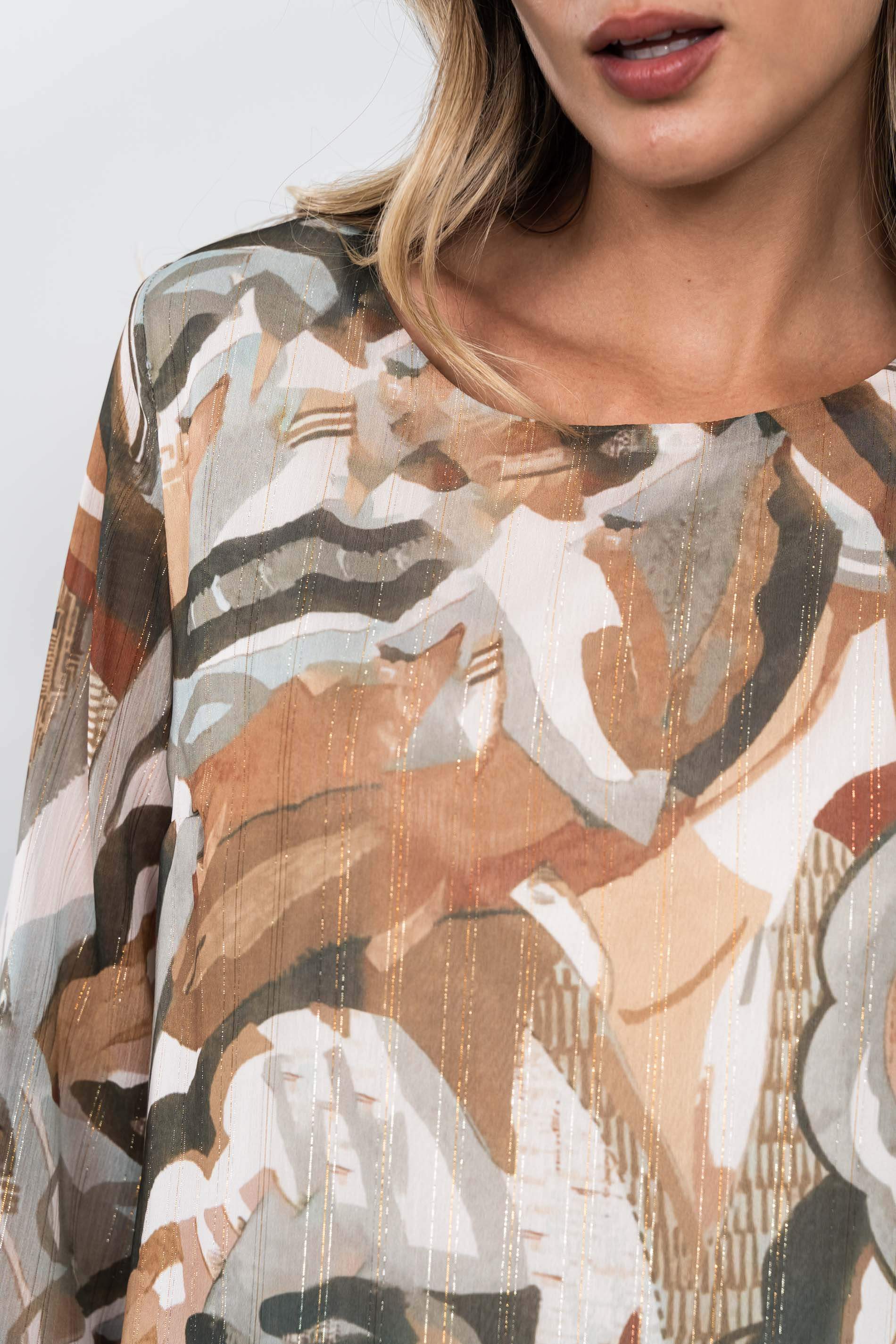 BLUSA DIBUJO ABSTRACTO LUREX